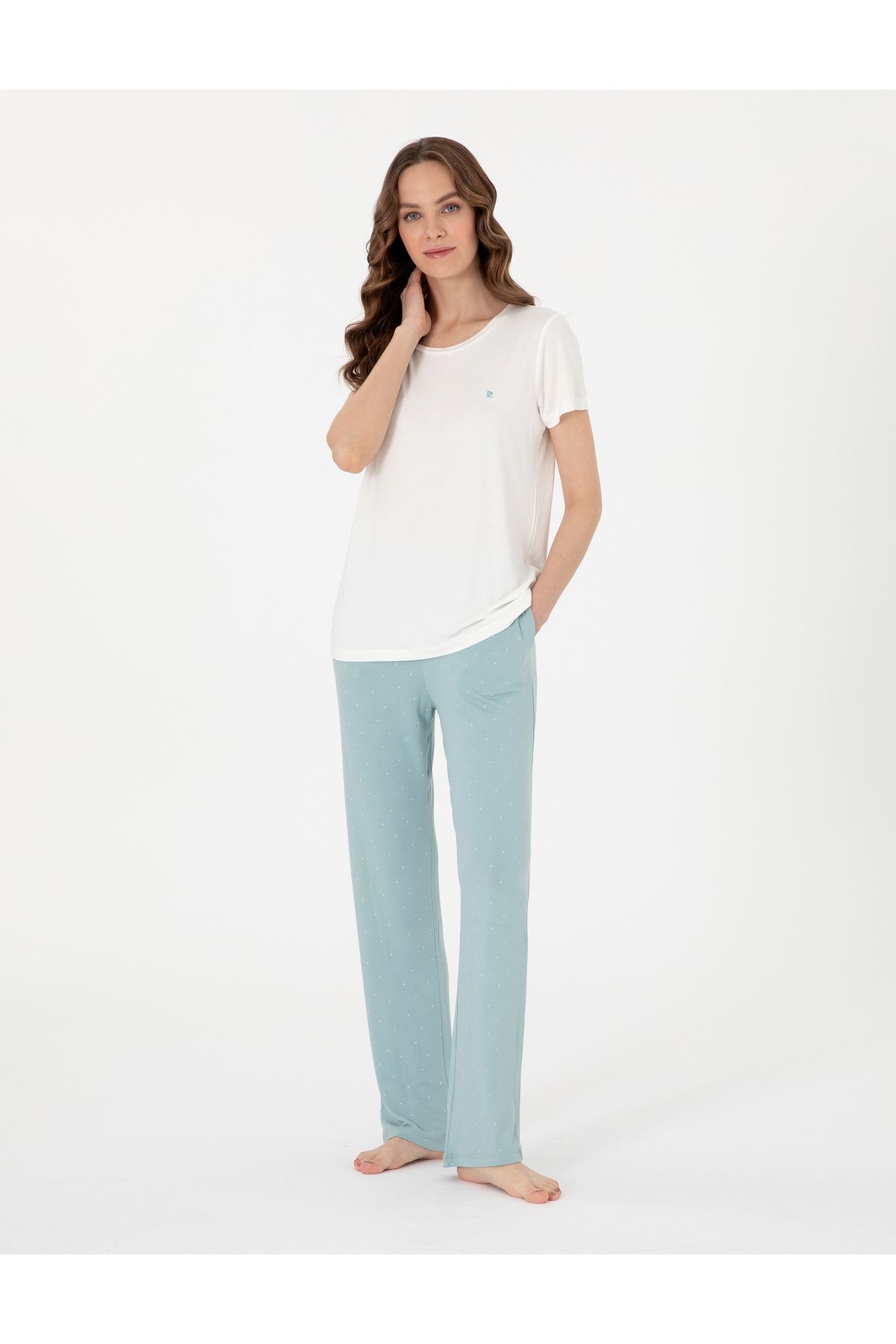 Pierre Cardin Beyaz Kısakollu Pijama Takımı 50318994-VR013