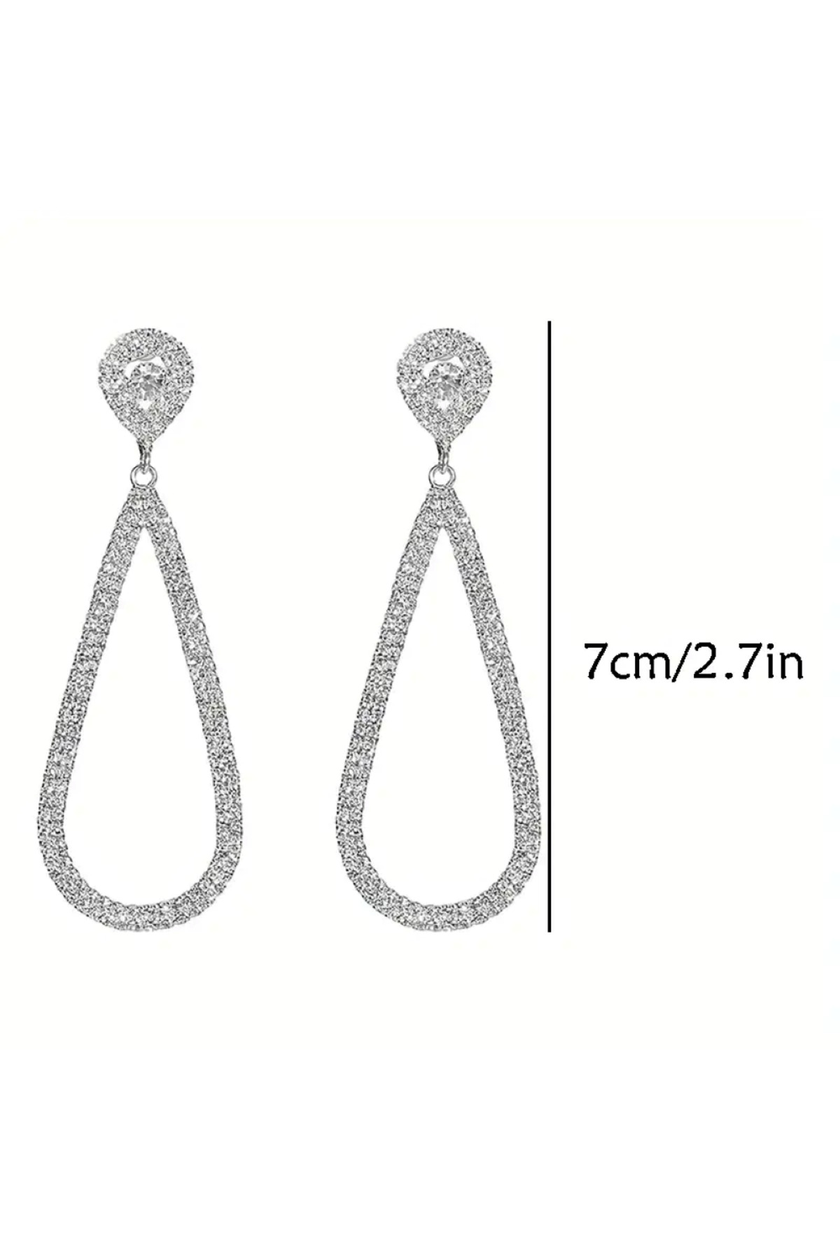 DAMLA MODEL GÜMÜŞ RENK ZİRKON TAŞLI KÜPE