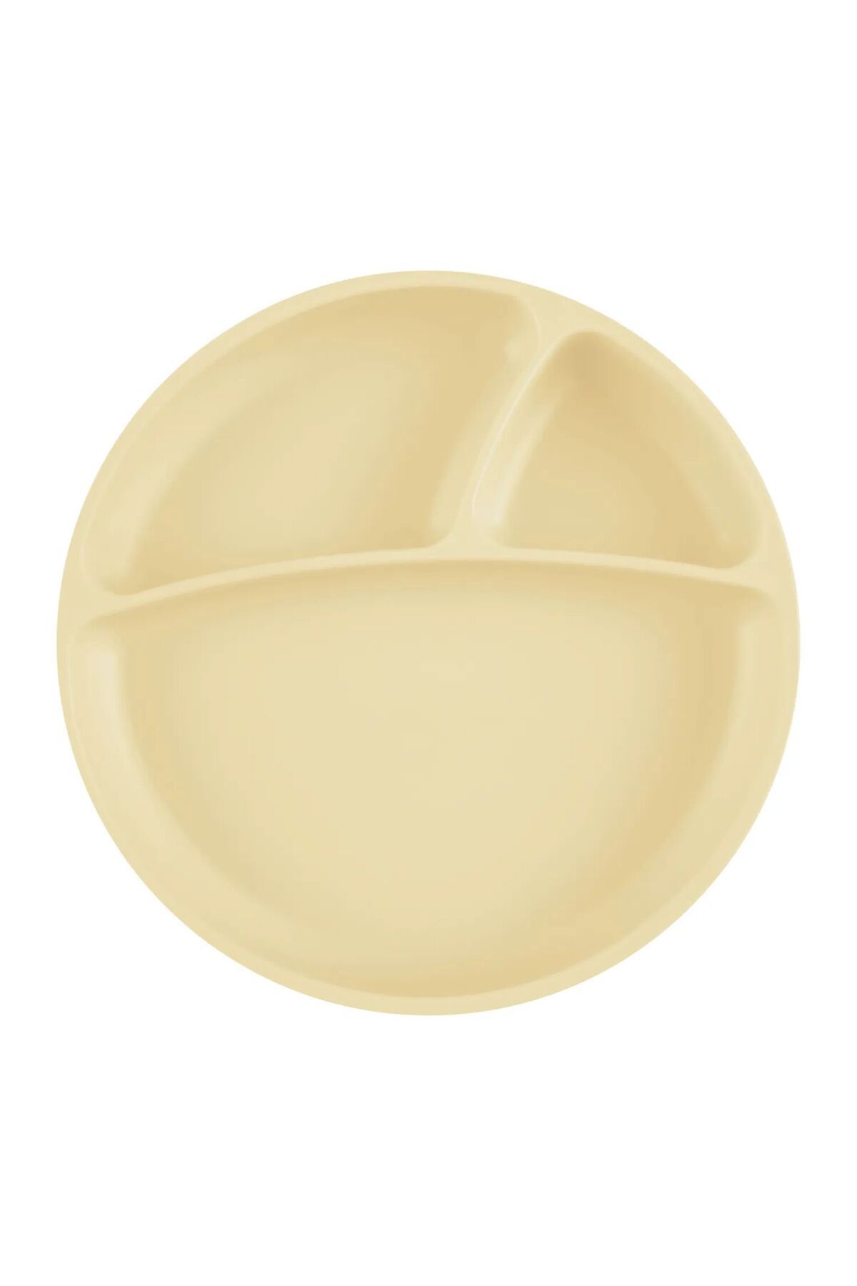 Easy Tedarik Porsiyon Vakum Tabanlı Silikon Tabak Mellow Yellow