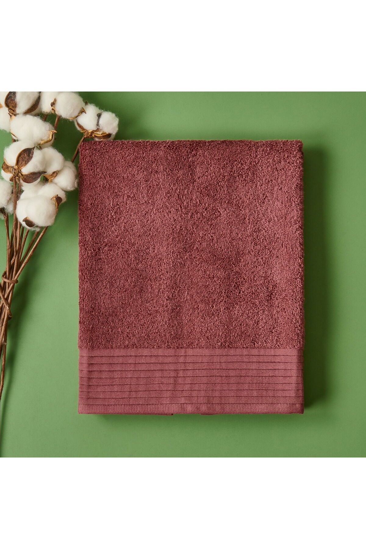 ASPARTAM Soft Premium Yüz Havlusu - Bordo - 50x90 cm
