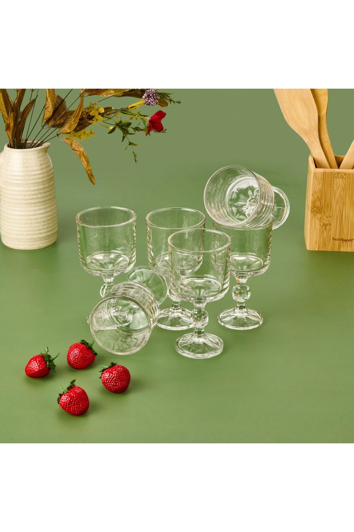 ASPARTAM In Love 6'lı Ayaklı Dondurma ve Tatlı Kasesi - Şeffaf - 280 ml