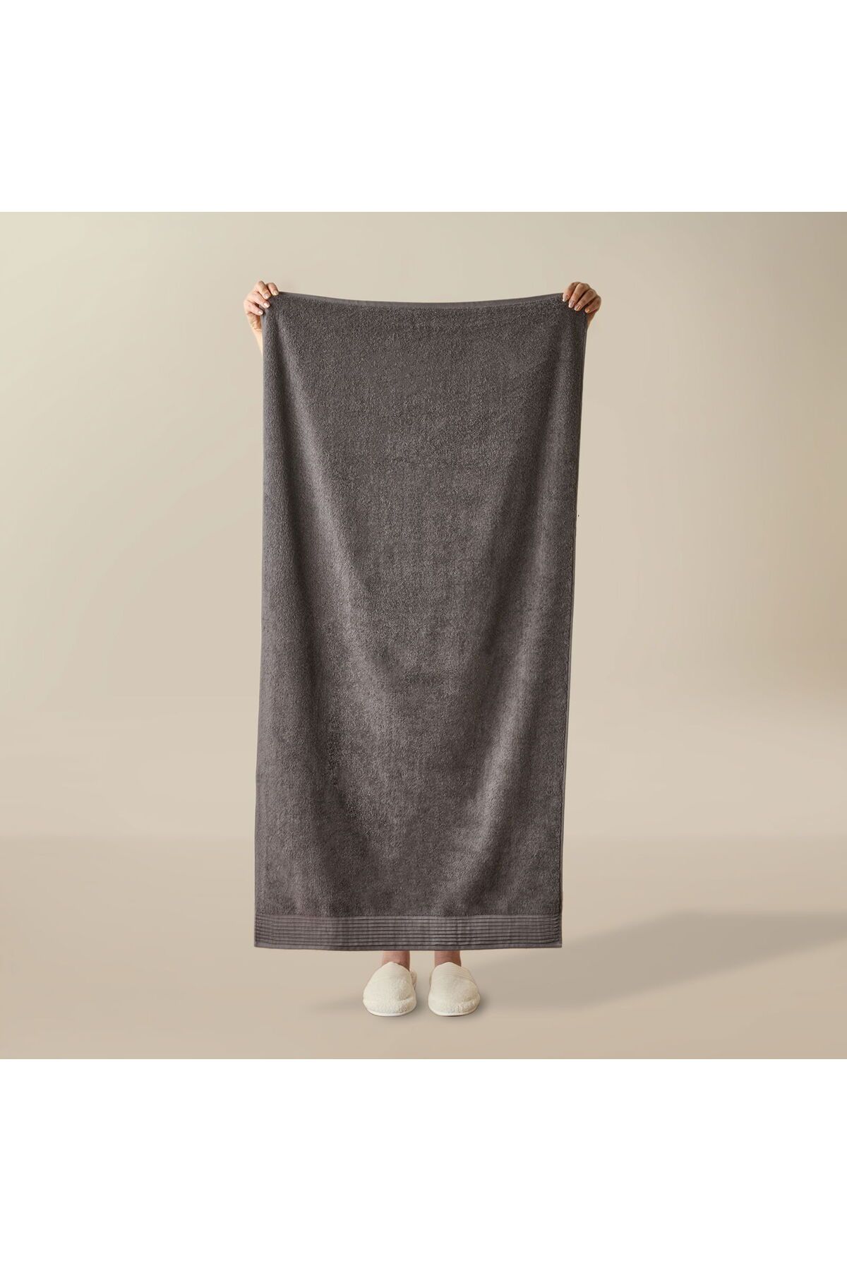 ASPARTAM Soft Premium Banyo Havlusu - Antrasit - 70x140 cm