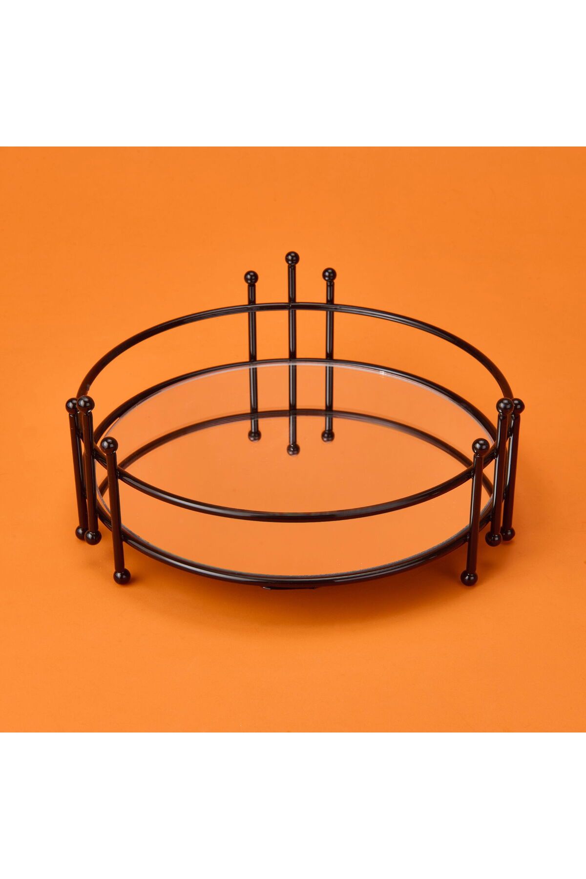 ASPARTAM Bath Dokuz Telli Aynalı Organizer - Siyah - 9x21 cm