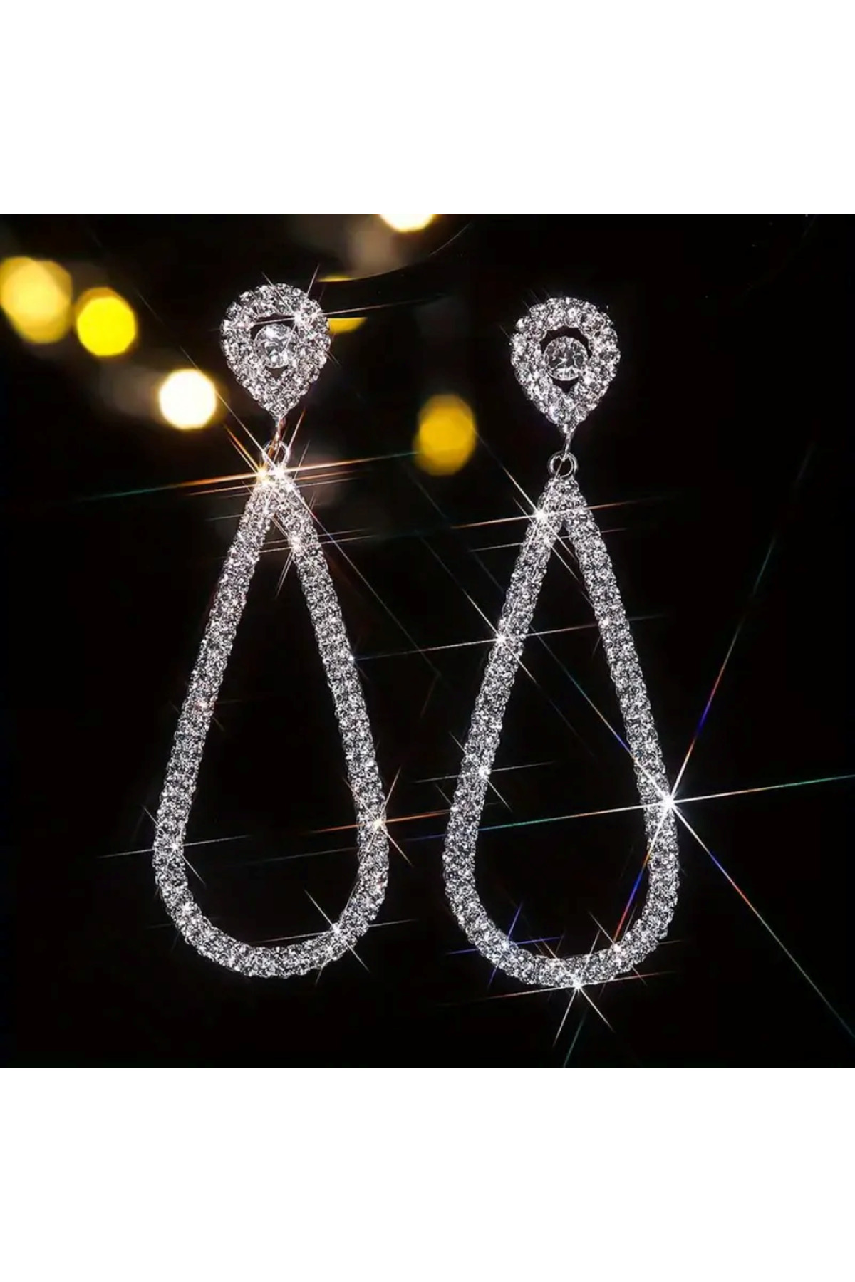 DAMLA MODEL GÜMÜŞ RENK ZİRKON TAŞLI KÜPE