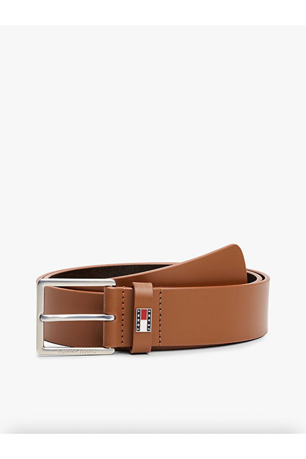 Tommy Hilfiger Logo Plaque Leather Belt