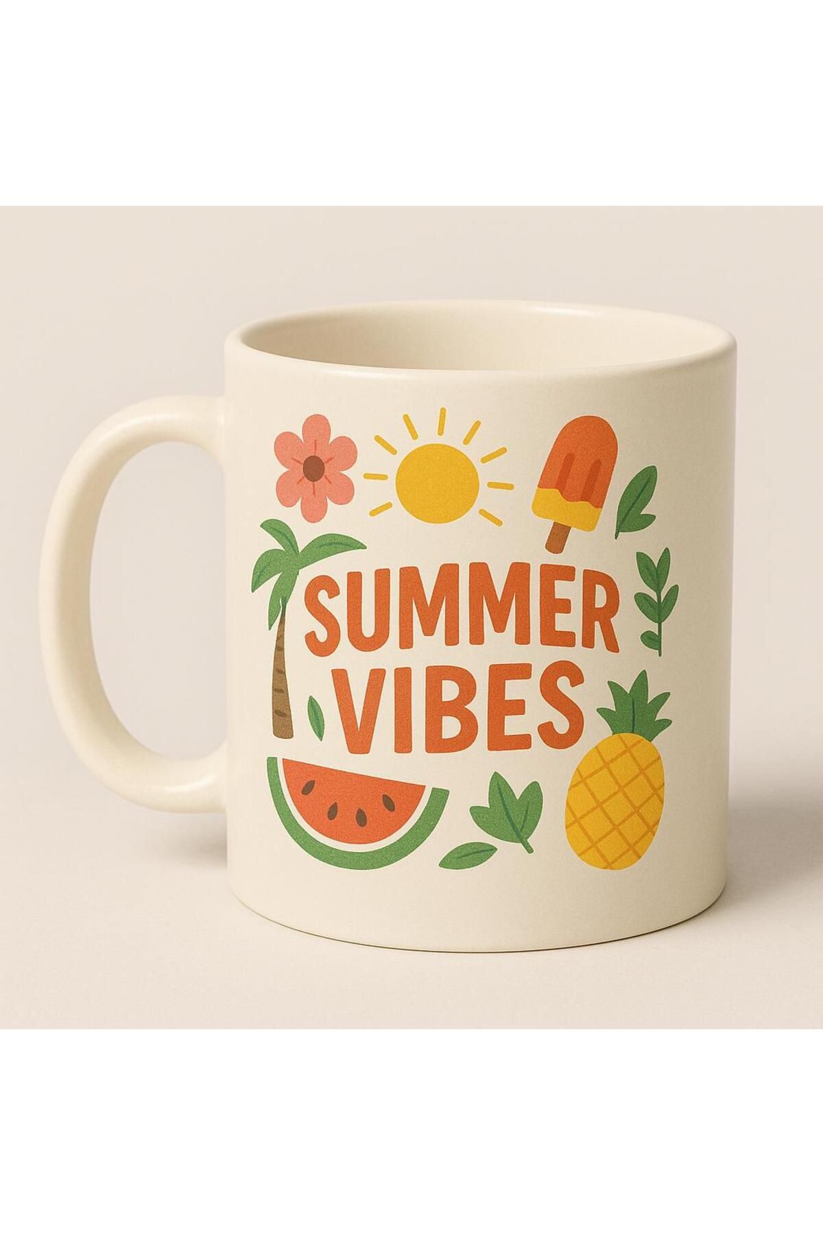 Puficca Tasarım Summer Vibes Baskılı Kupa Bardak