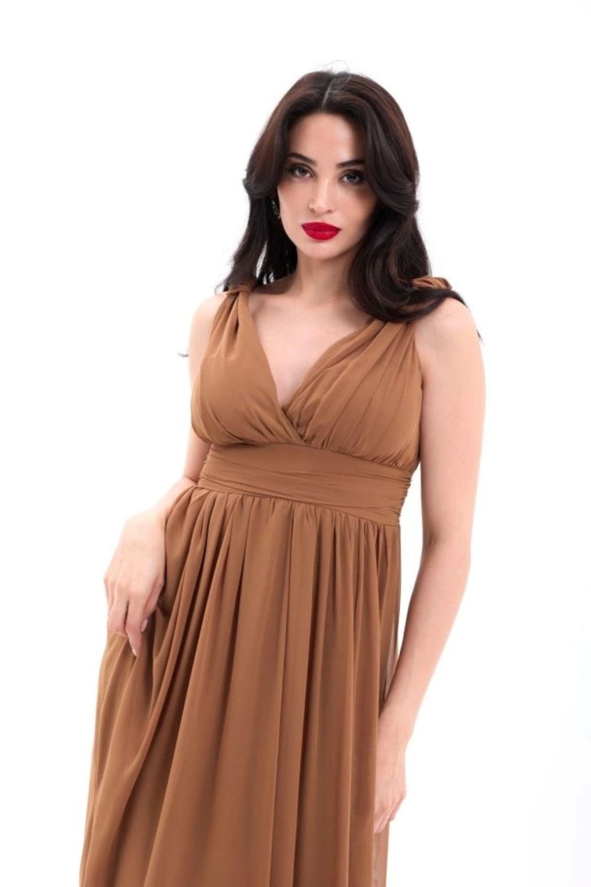 ZORM 4662 ELBİSE-KAHVE