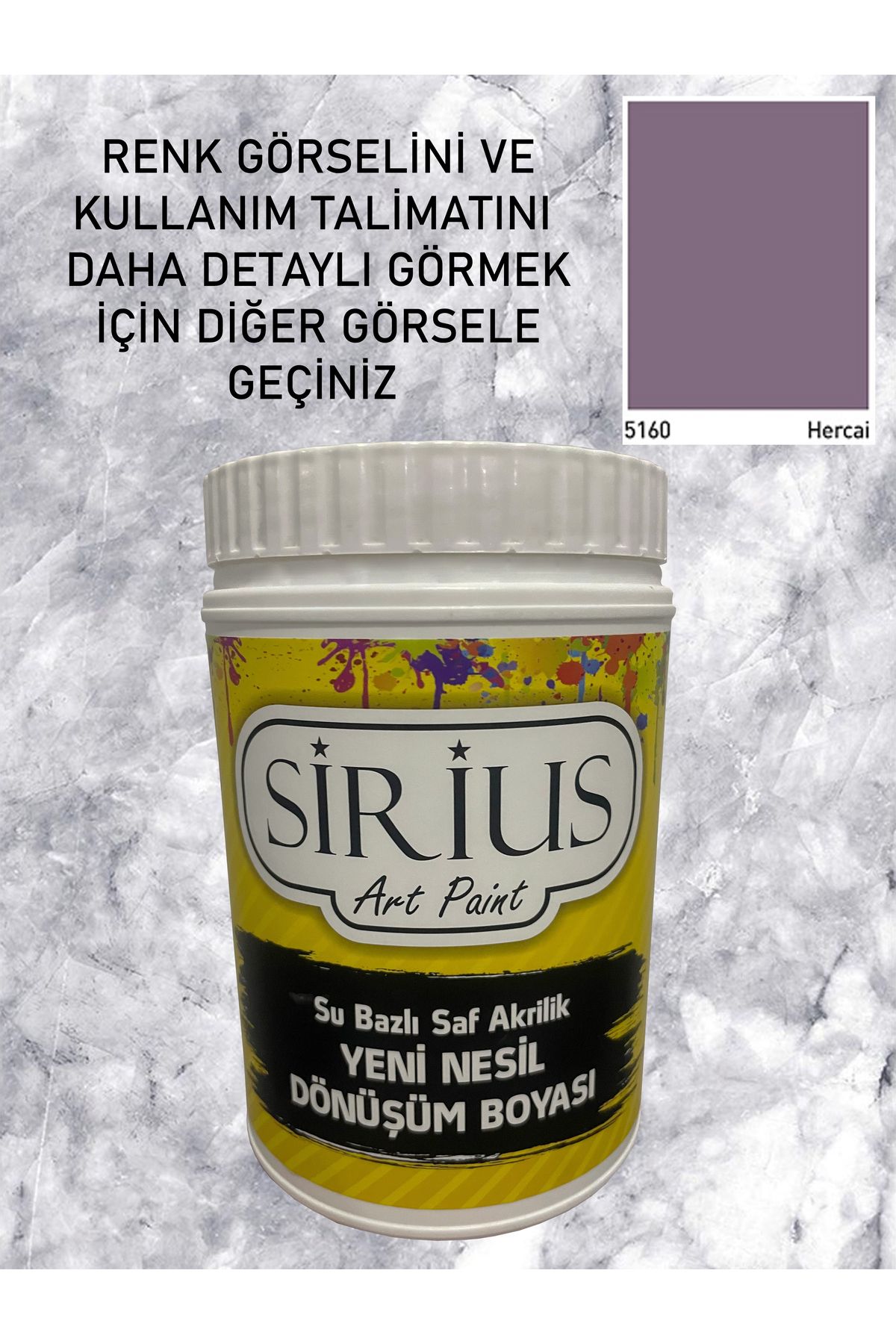 SİRİUS Mobilya, Ahşap, Fayans Çoklu Yüzey Yenileme Boyası 1LT