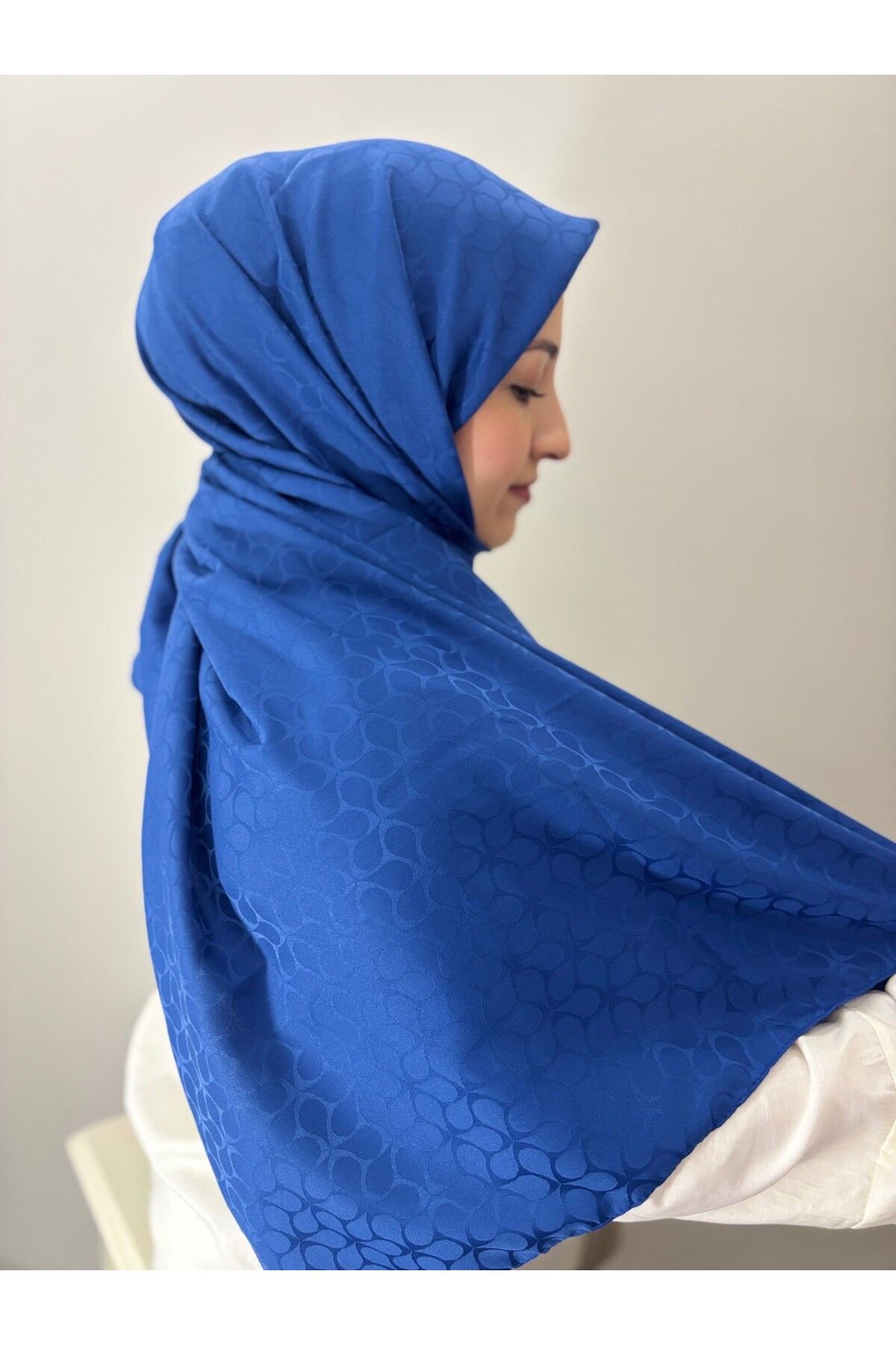YALENA SCARF İpeksi Jakar Şal- Okyanus Desen