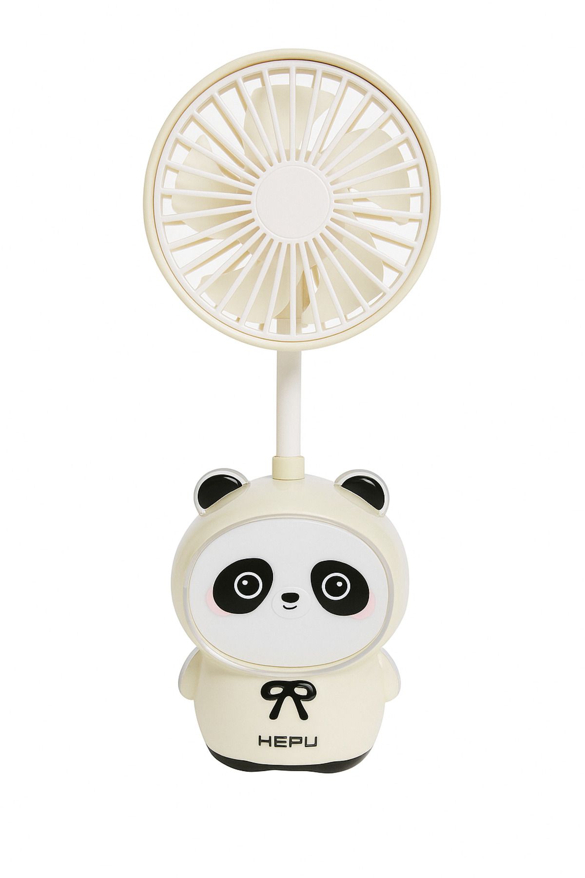 HEPU HP F10 Masa Üstü Şarjlı Mini Vantilatör Panda Figürlü 5 Kollu Soğutma