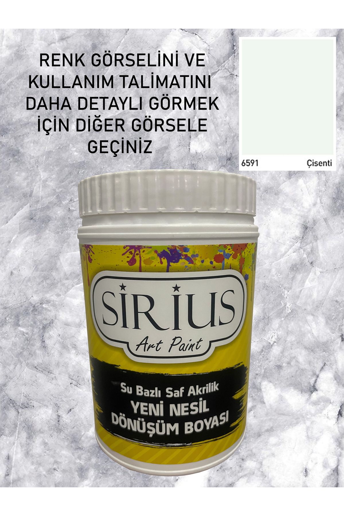 SİRİUS Mobilya, Ahşap, Fayans Çoklu Yüzey Yenileme Boyası 1LT