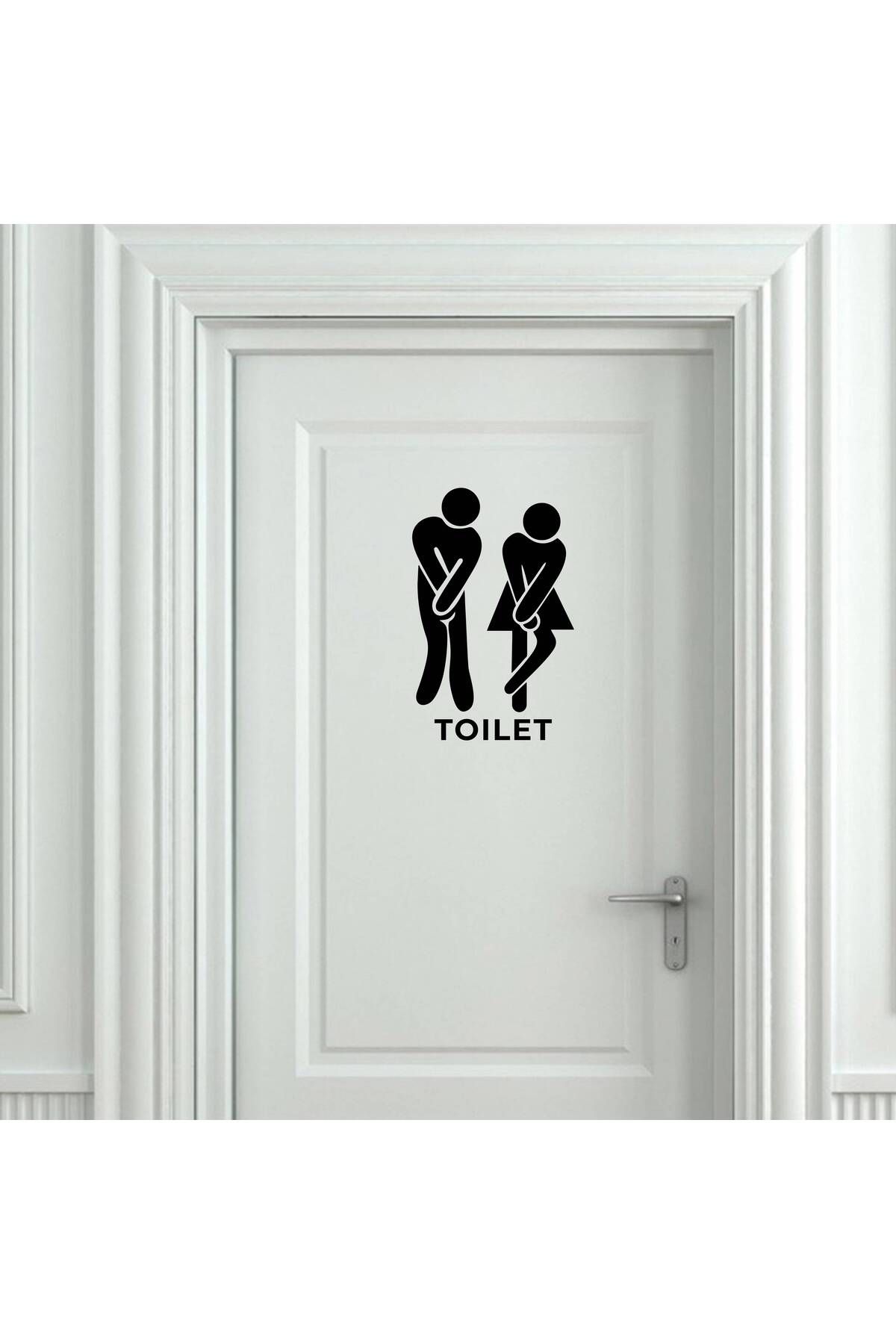 hediyenebak Toilet Banyo Wc Kapı Sticker Araç, Araba, Oto, Motorsiklet, Kask, Laptop, Cam Sticker 14,5x22,5 cm
