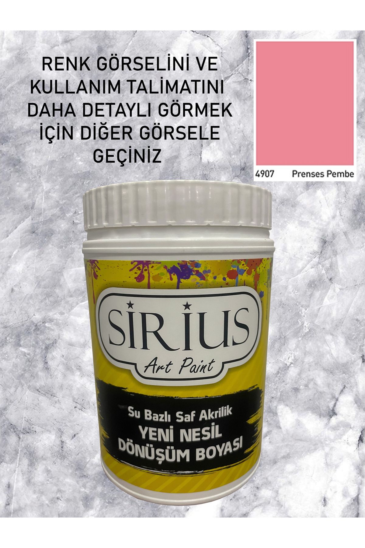 SİRİUS Mobilya, Ahşap, Fayans Çoklu Yüzey Yenileme Boyası 1LT