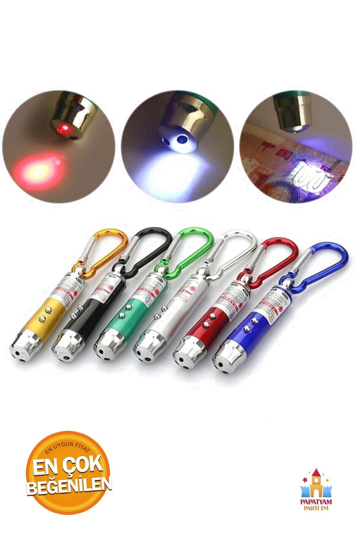 teknotrust Kırmızı Led Işıklı Lazer Fenerli Anahtarlık, şık ve pratik tasarım, günlük kullanım için ideal