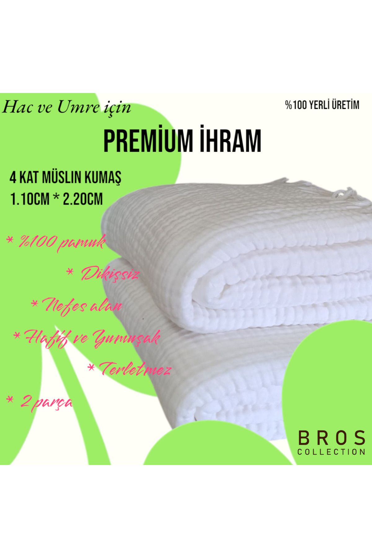 bros Müslin İhram takımı PREMİUM Hac & Umre