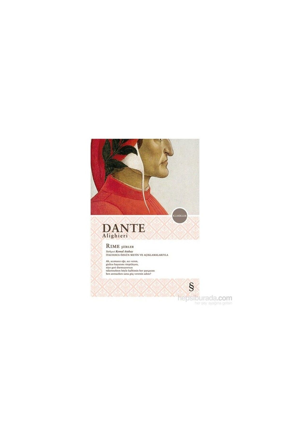 Everest Yayınları Rime Şiirleri - Dante Alighieri