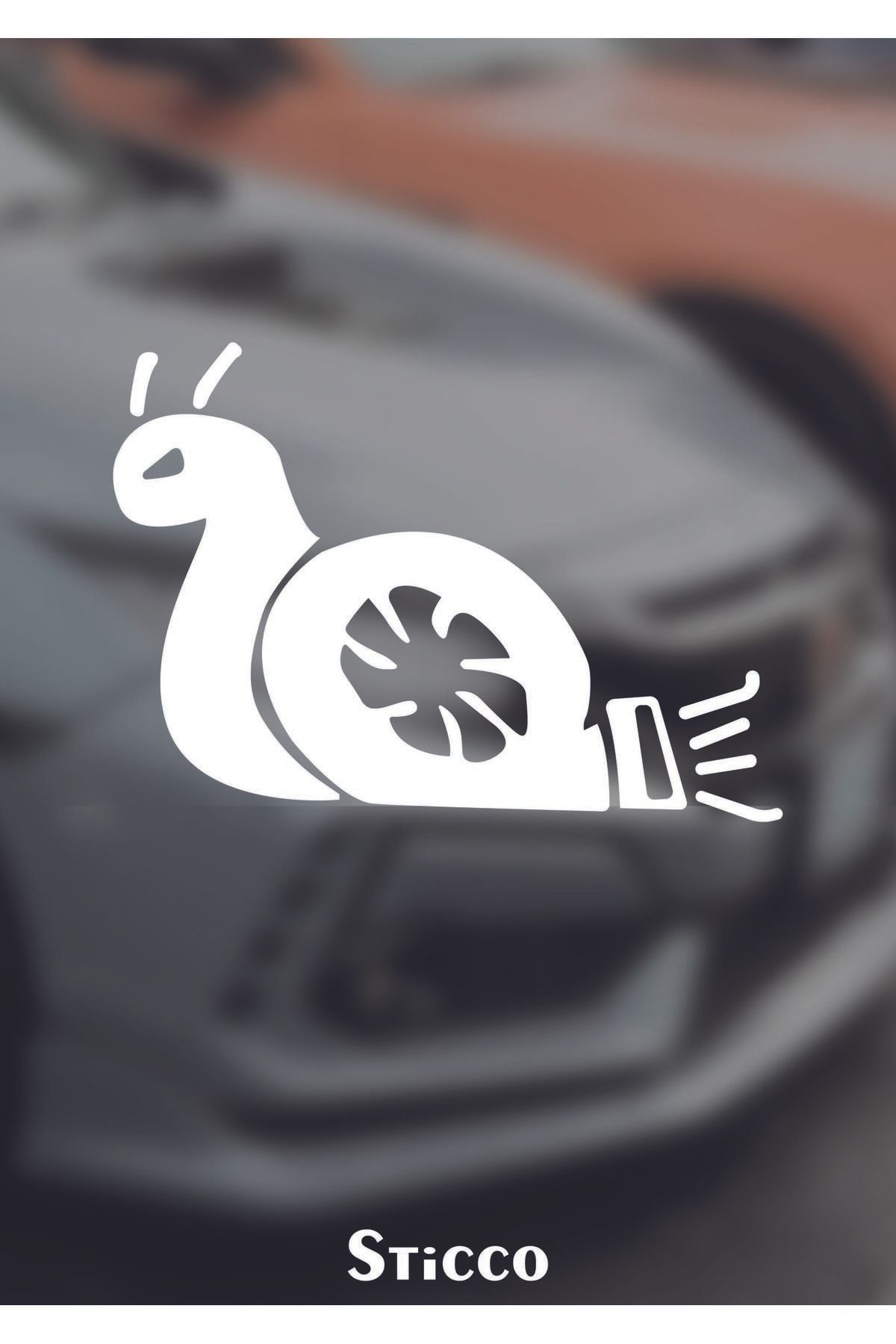 Sticco Turbo Salyangoz Sticker - JDM Araba-Motosiklet Cam Etiket Sticker 14x10cm