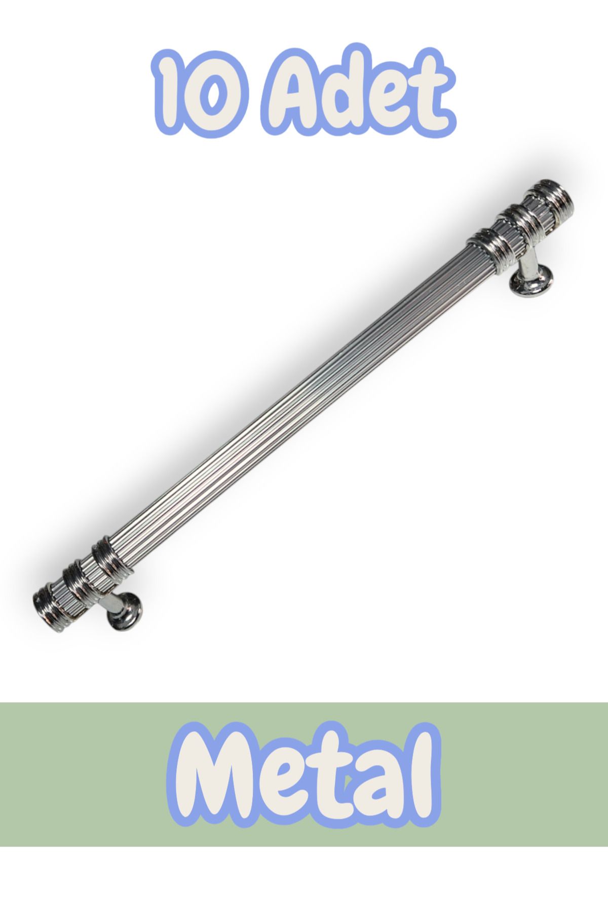 onderhomestore Çizgili Nesli Alüminyum Metal Lüks Modern Mobilya Çekmece Mutfak Dolabı Kulpu Krom (10 Adet)