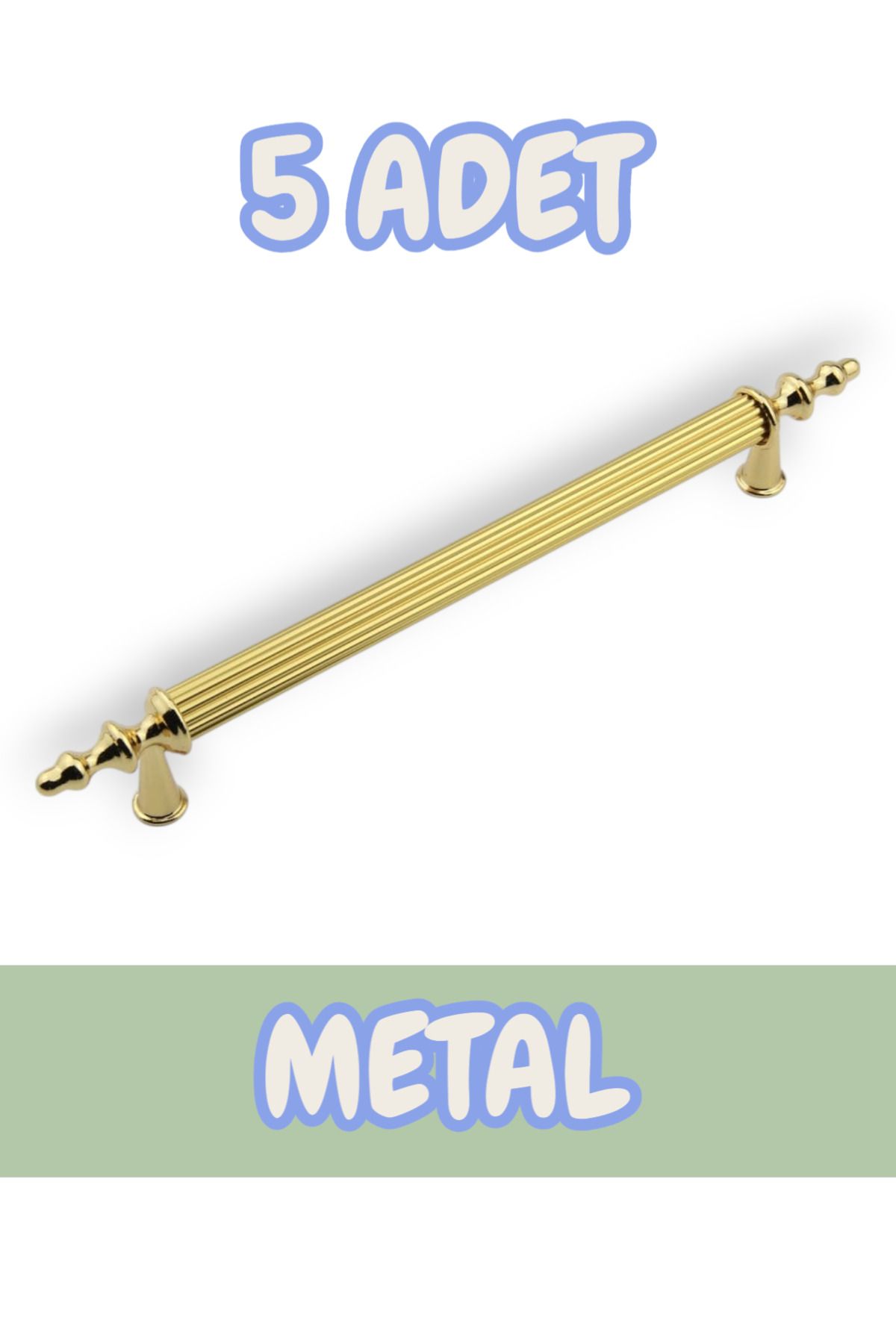 onderhomestore Tuana Rustik Alüminyum Metal Lüks Modern Mobilya Çekmece Mutfak Dolabı Kulpu Altın (5 Adet)