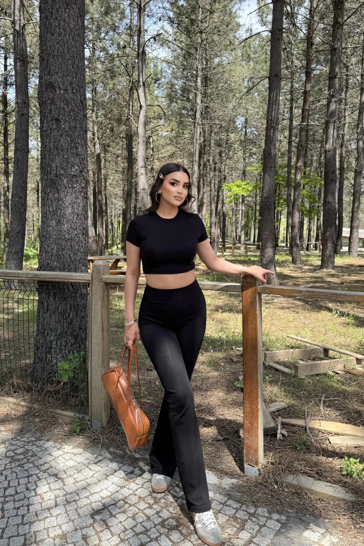 MOZENA İspanyol Premium Pantolon ve Crop Takım