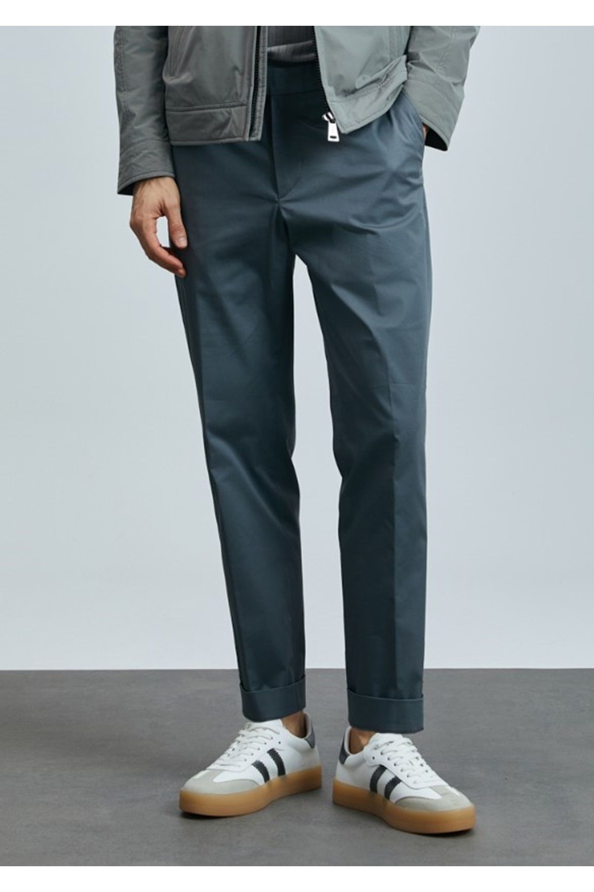 Lufian 111190339 Plus Smart Erkek Chino Pantolon Slim Fit Erkek Pantolon Yeşi̇l
