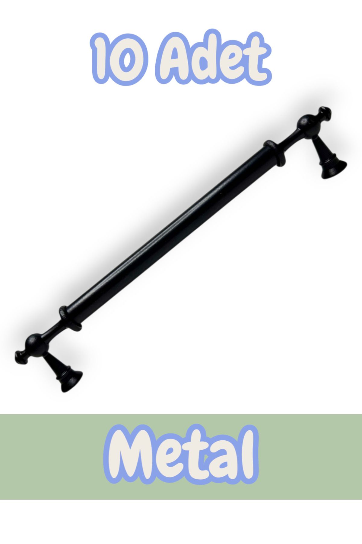 onderhomestore Ezgi Alüminyum Metal Lüks Modern Mobilya Çekmece Mutfak Dolabı Kulpu Siyah (10 Adet)