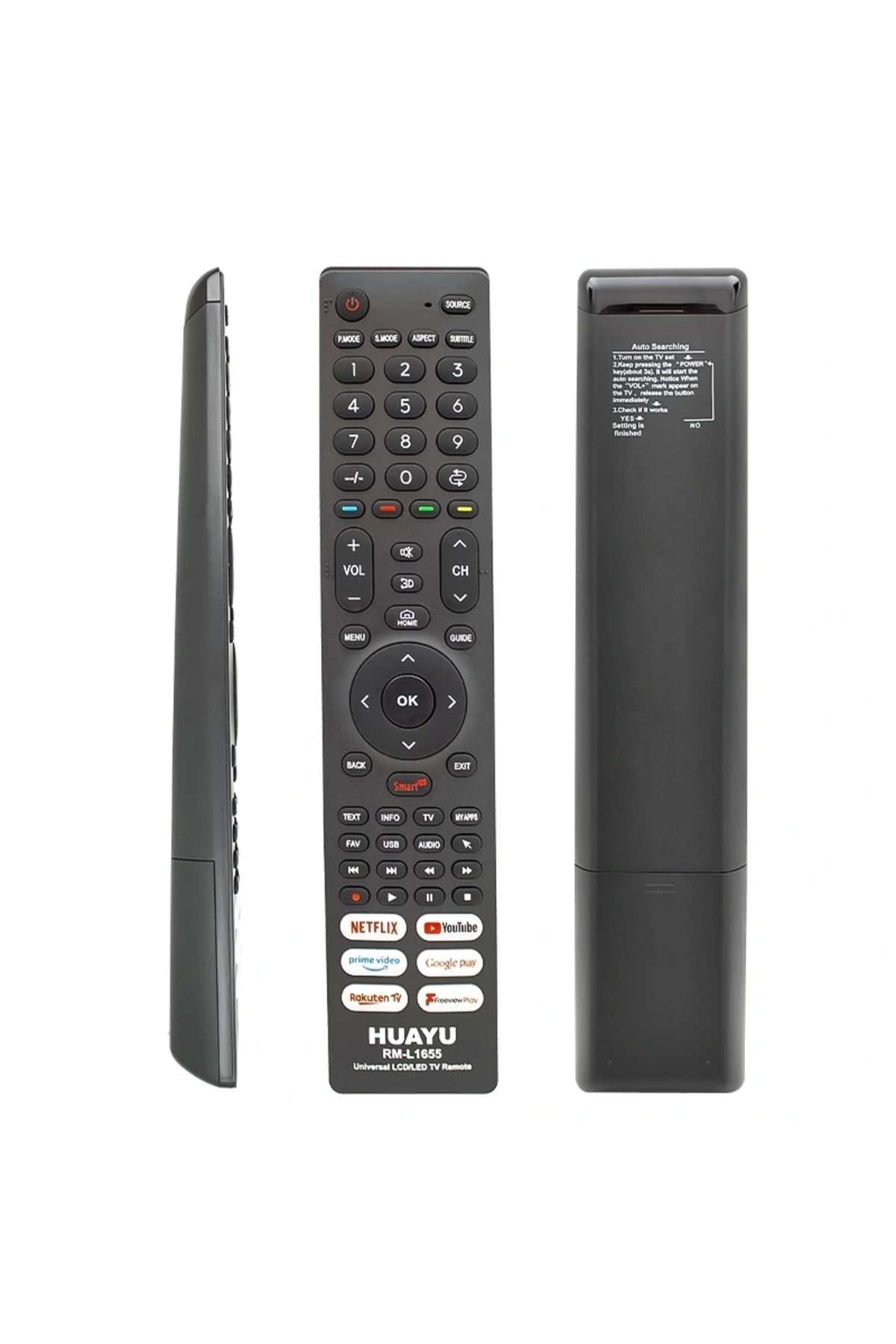 shopwave HUAYU KL RM-L1655 NETFLIX-YOUTUBE-GOOGLE PLAY TUŞLU UNIVERSAL LCD LED TV KUMANDA (5047)
