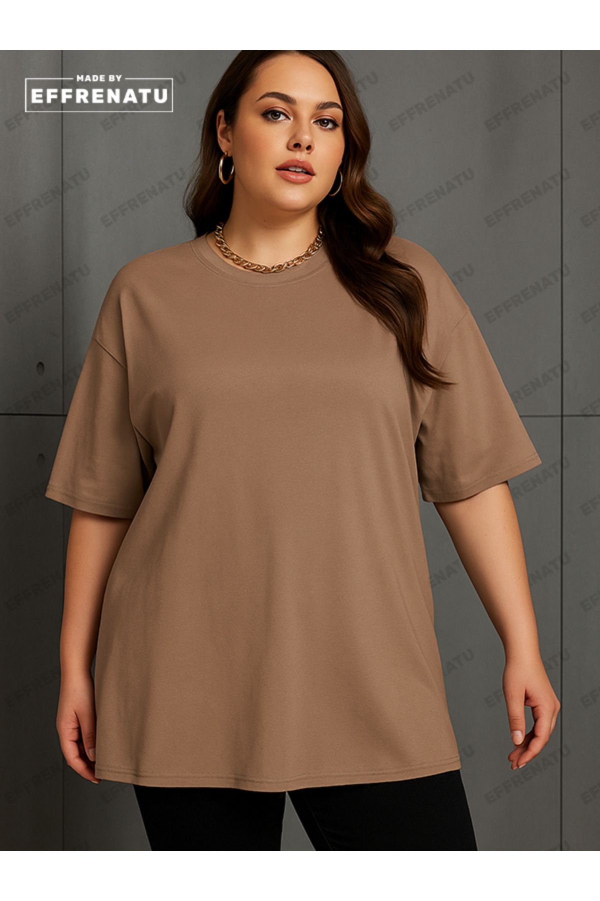 EFFRENATU-Large size wide pattern t-shirt series (oversize-curve) unisex 7