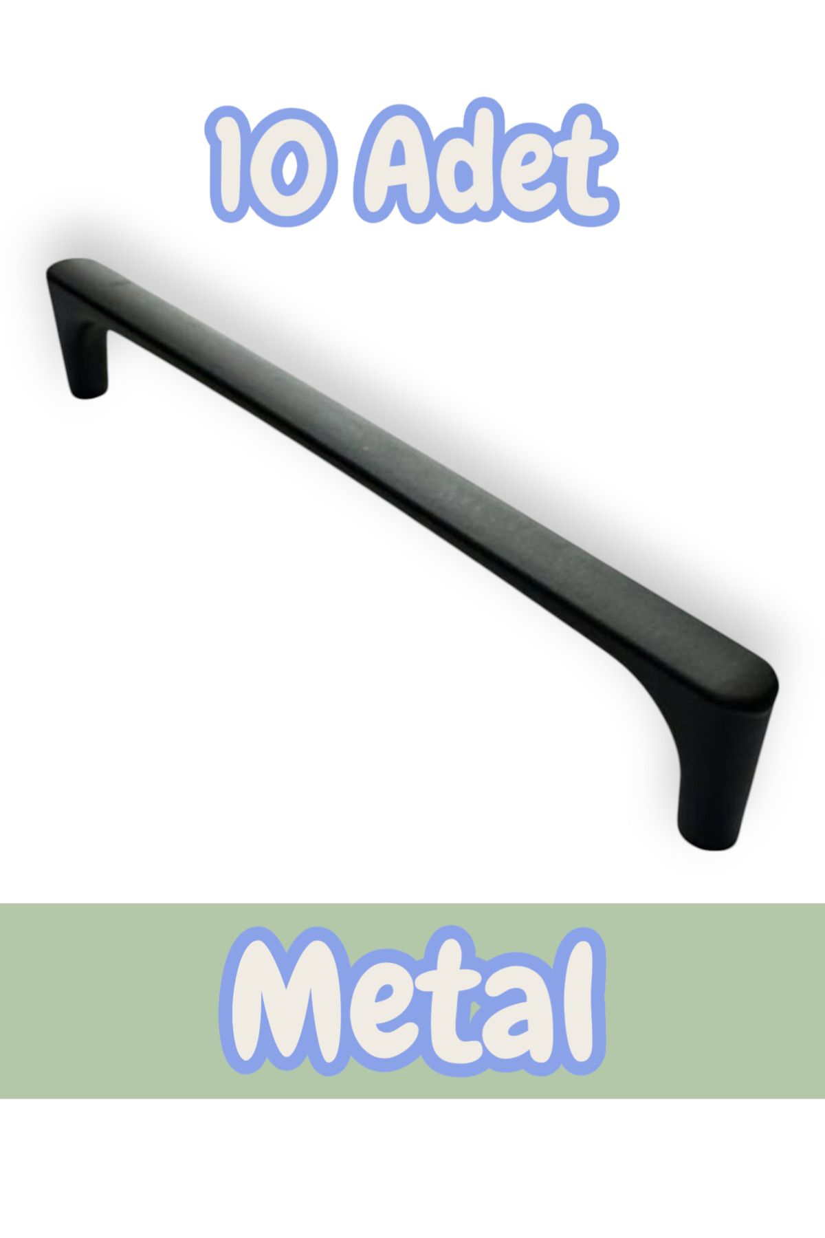 onderhomestore Saray Ağır Alüminyum Metal Lüks Modern Mobilya Çekmece Mutfak Dolabı Kulpu Siyah 160mm (10 Adet)