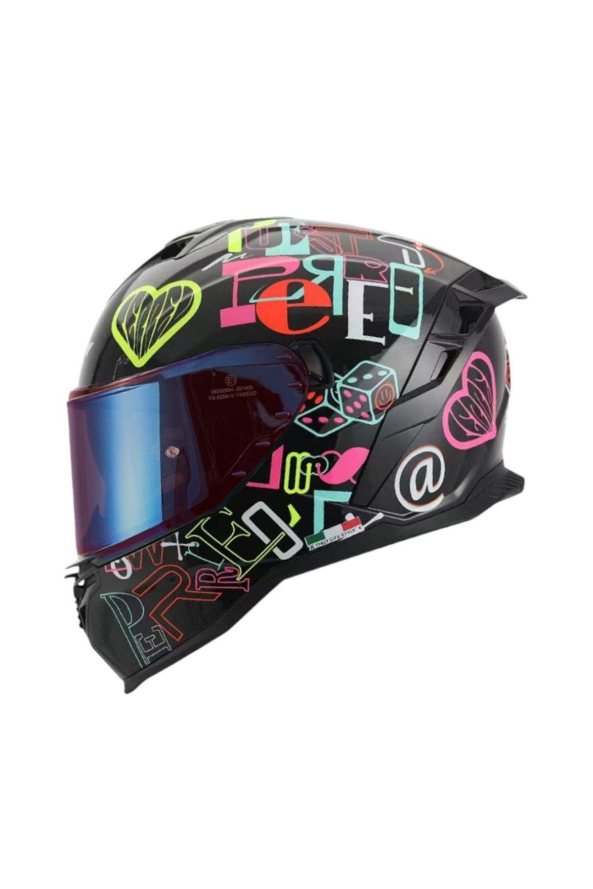 Sway Kapalı Kask Sw 867 Storm Peri Colorful