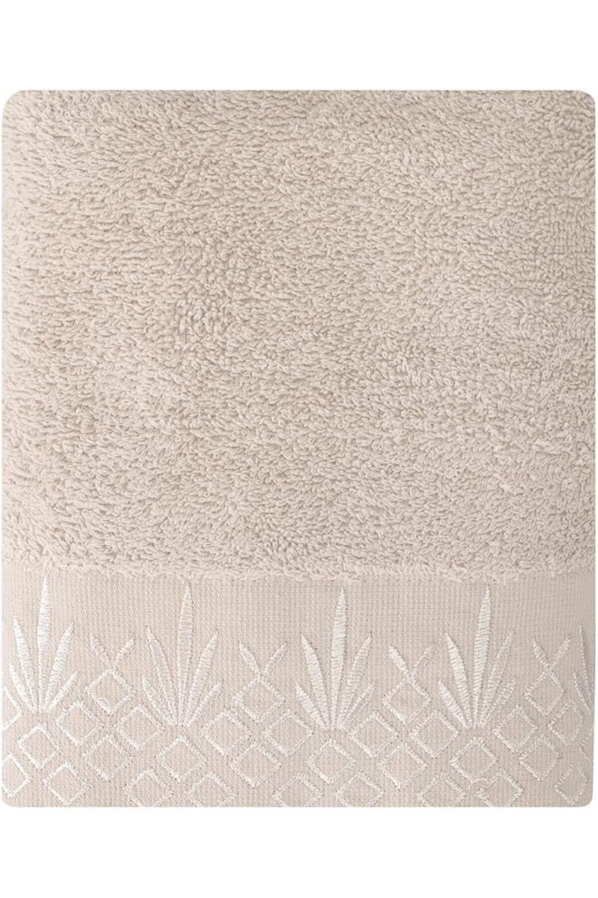 KDROĞLU plamystical Sty Barra Gri Nakışlı Havlu 50X90 newing 1139529
