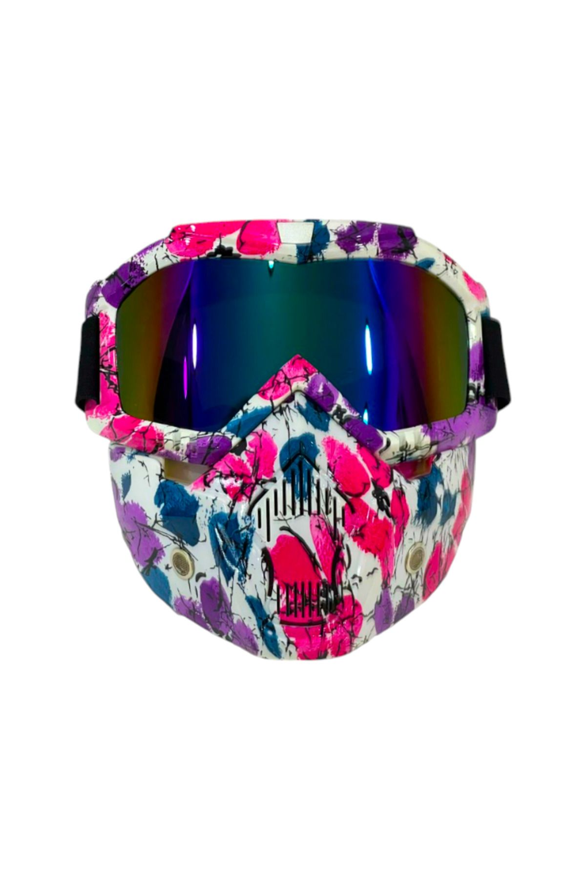 Tex 710 Jet Kask Maskesi Desenli Çiçekli