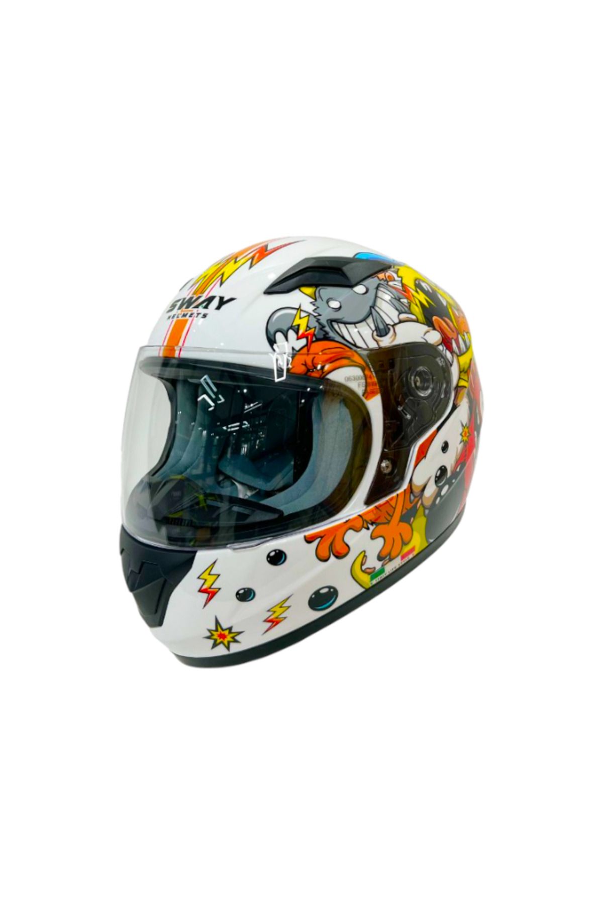 Sway Kapalı Çocuk Kask Sw 815K Monster
