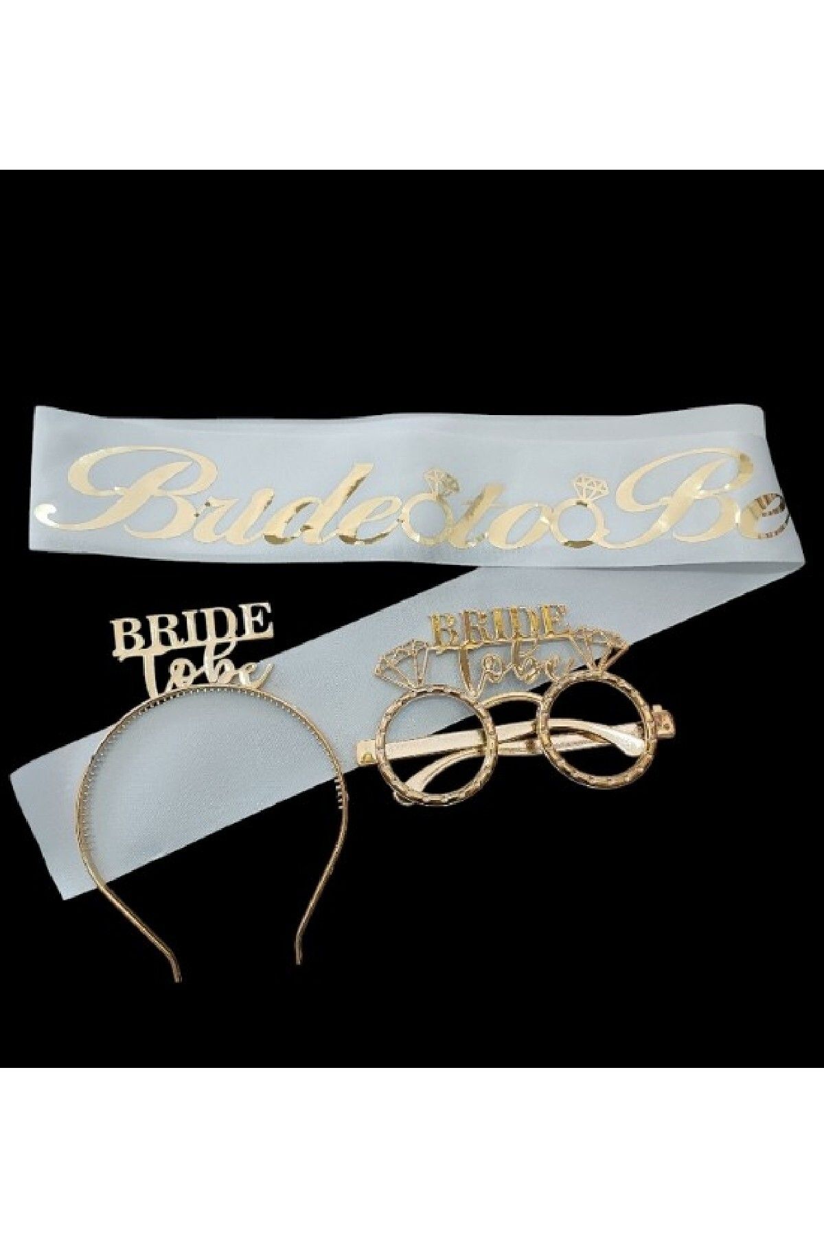 Bkmc Gold Bride To Be Plastik Taç Ve Kuşak Seti Bride To Be Bekarlığa Veda Partisi