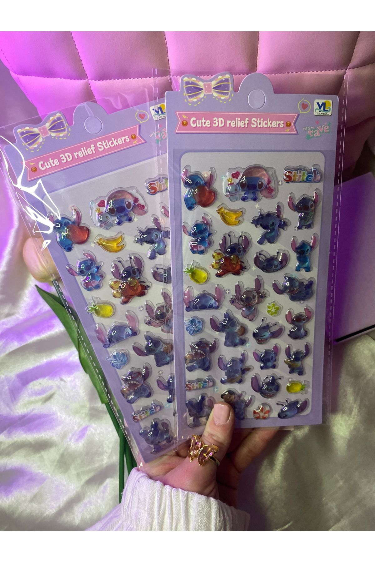 TATLIŞ 3D /3 boyutlu stitch bubble sticker 1 Adet
