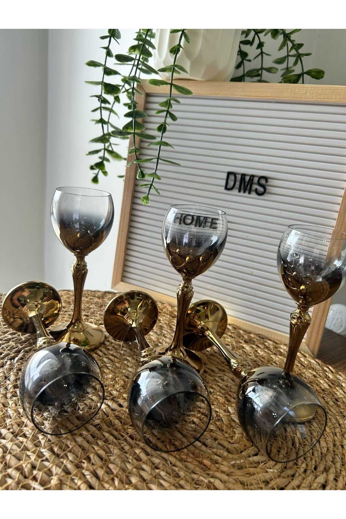 dmshome Lüx Özel Titanyum Kahve Yanı Meşrubat Su Bardağı 60 ml Bulaşık Makinesinde Yıkanabilir