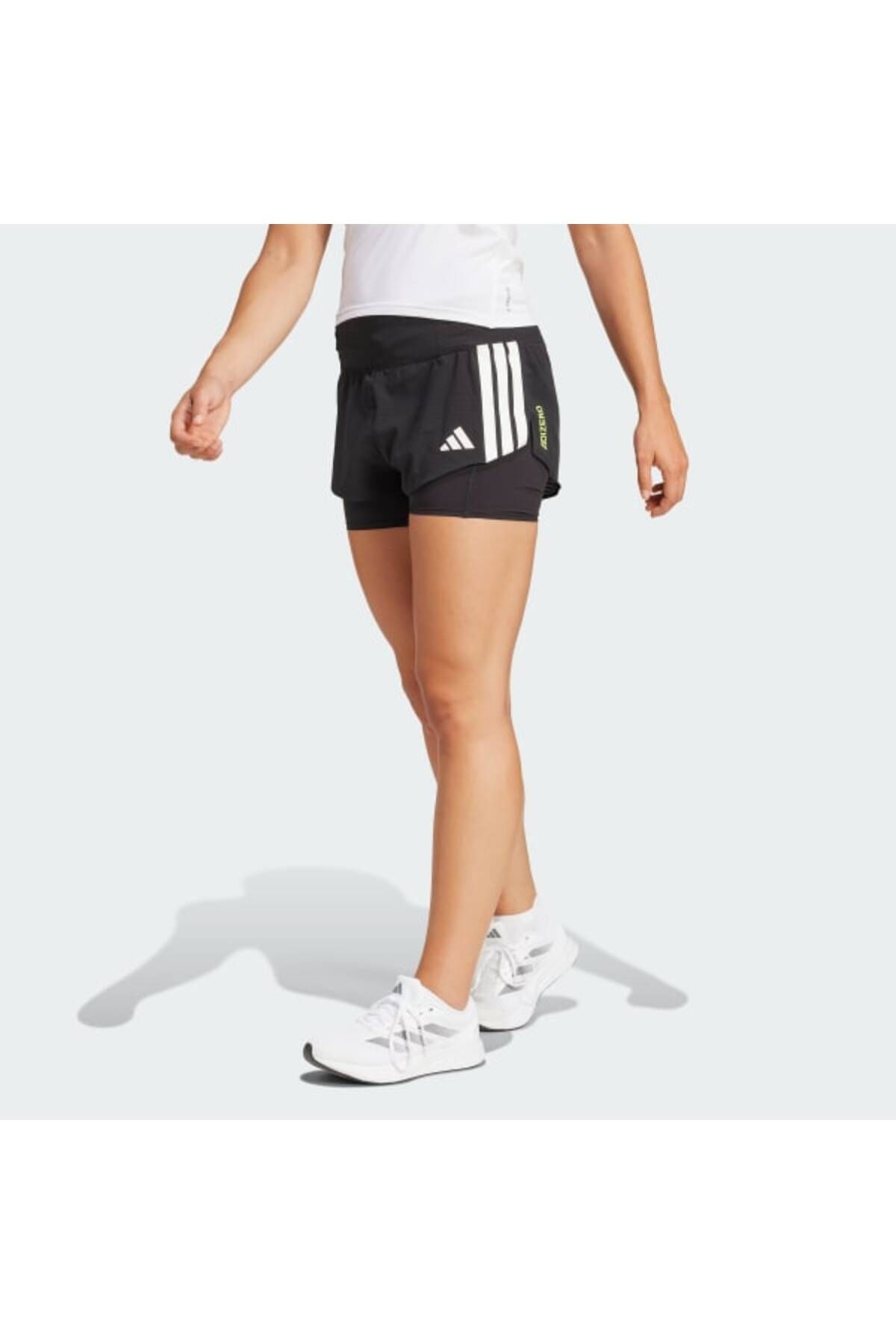 adidas Kadın Siyah Adizero 2i1 W Şort Jd4224