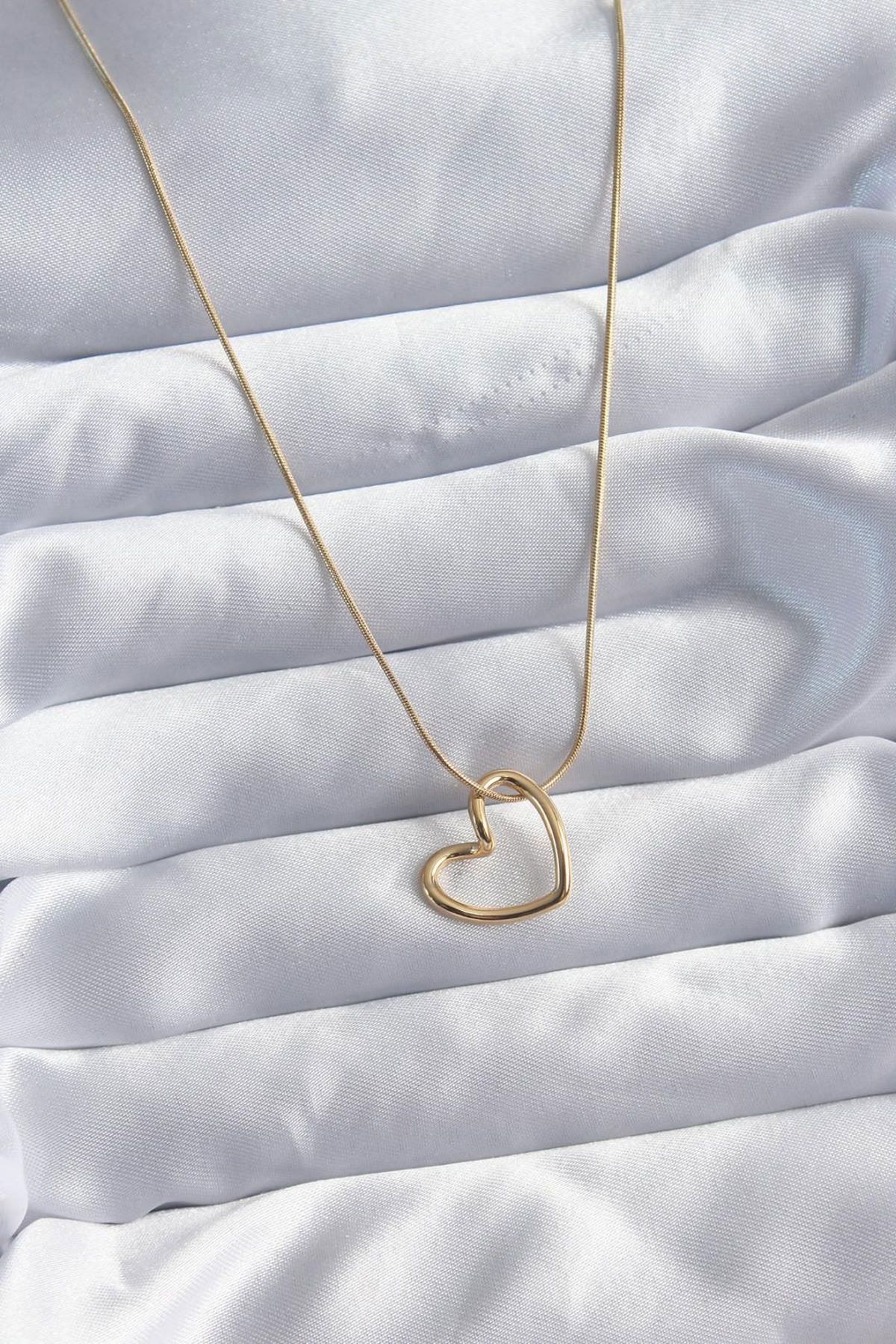 Dazzlecave 316L Paslanmaz Çelik Modern Kalp Kolye – Minimal Zarafetin Simgesi
