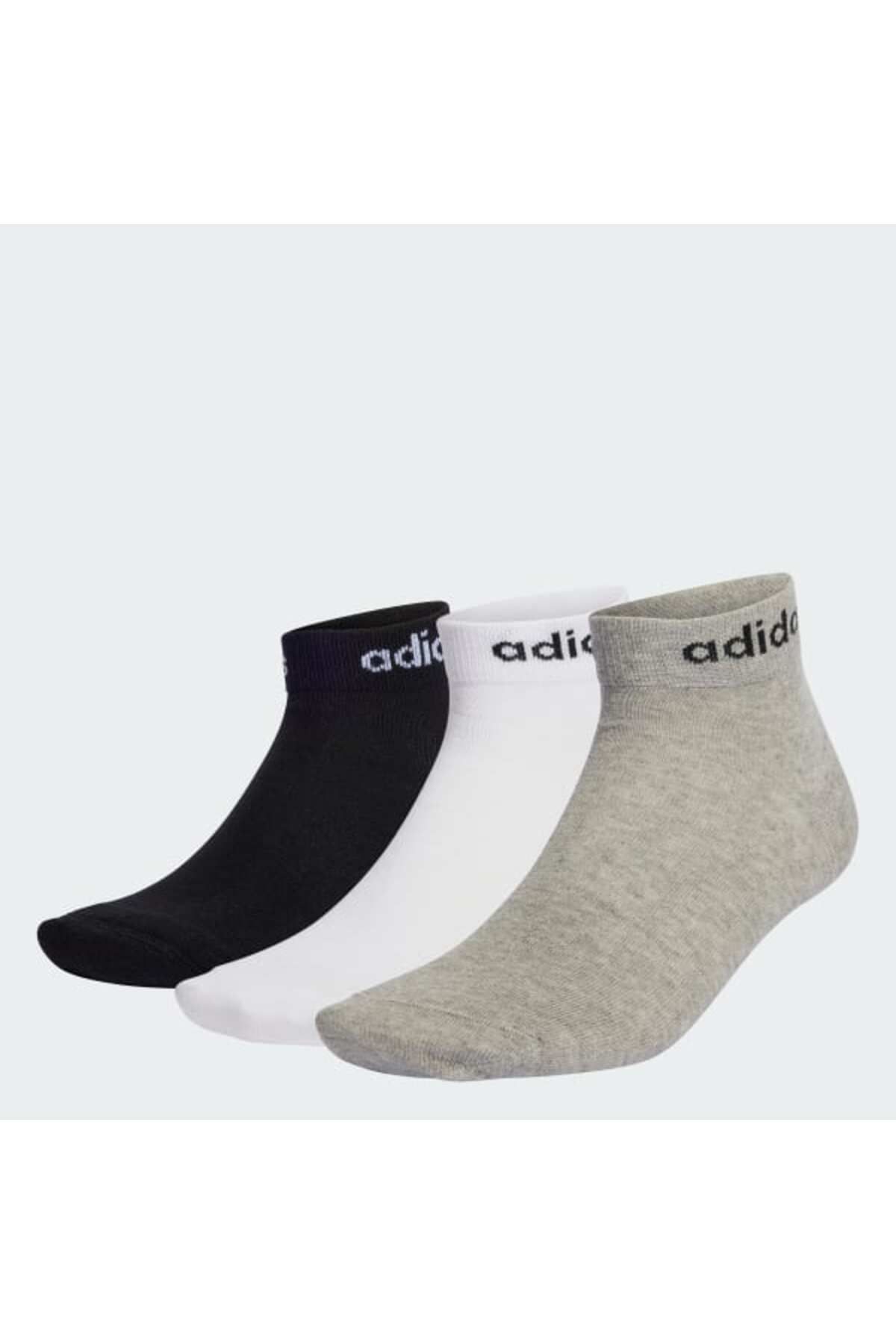 adidas Unisex Gri T Lin Ankle 3p Çorap Ic1306