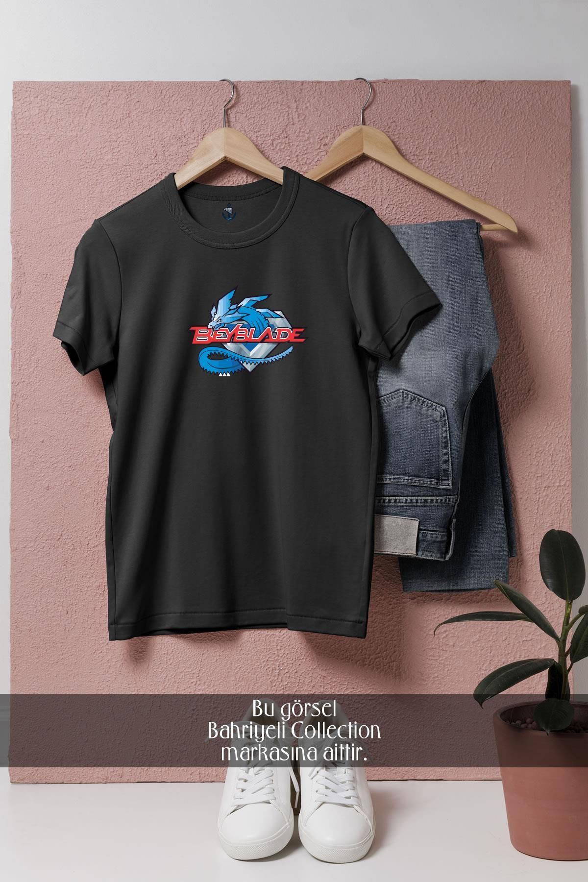Bahriyeli Collection Oversize Beyblade- Shogun Steel Tasarımlı Unisex T-Shirt