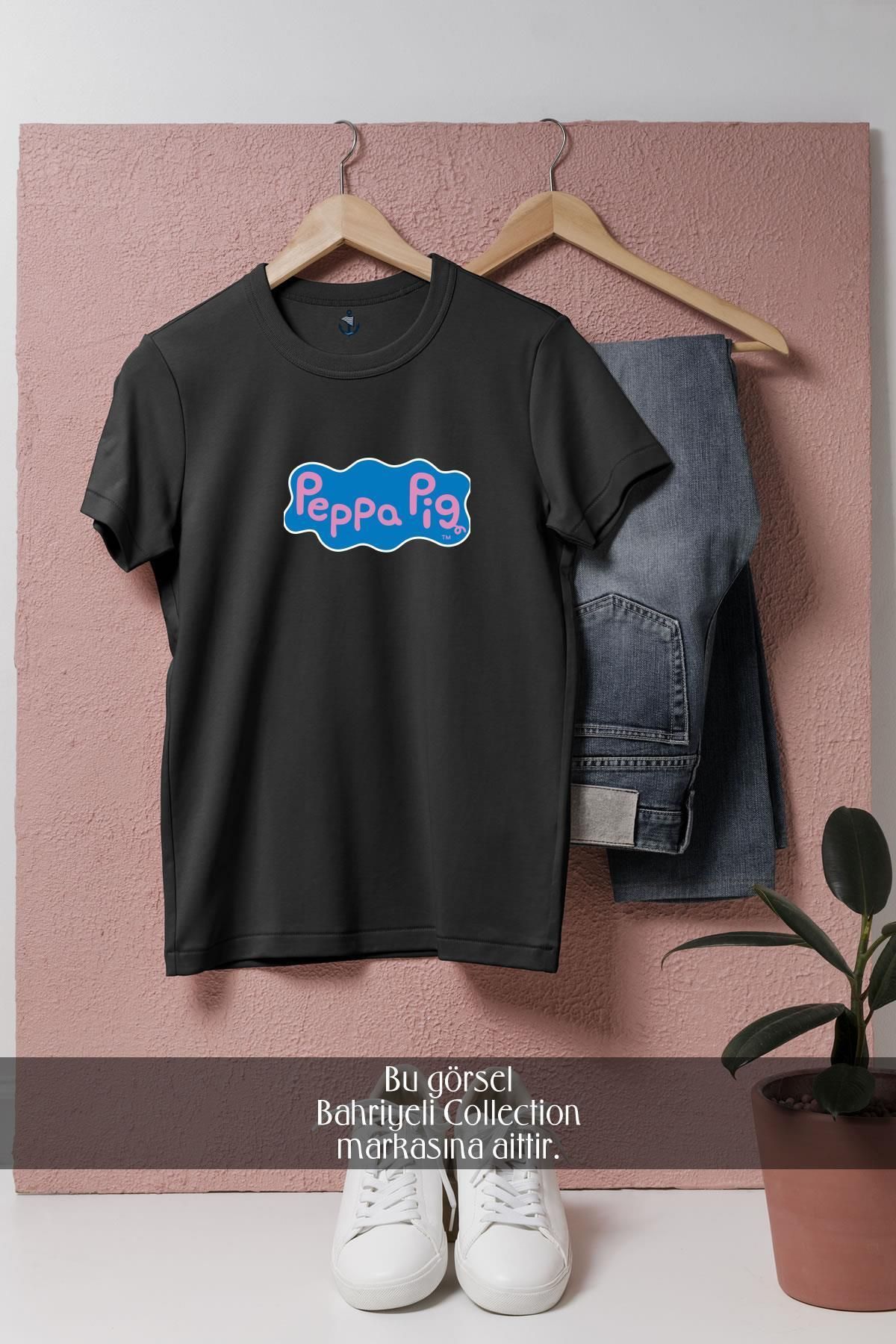 Bahriyeli Collection Oversize Peppa Pig Tasarımlı Unisex T-Shirt