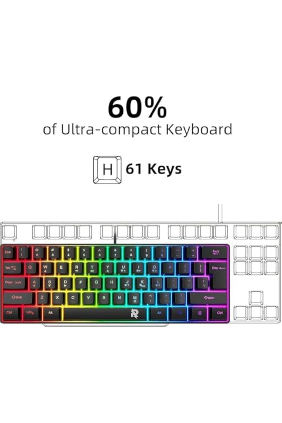 ROCK POW-Gaming Keyboard and Mouse Combo with RGB Backlight 3