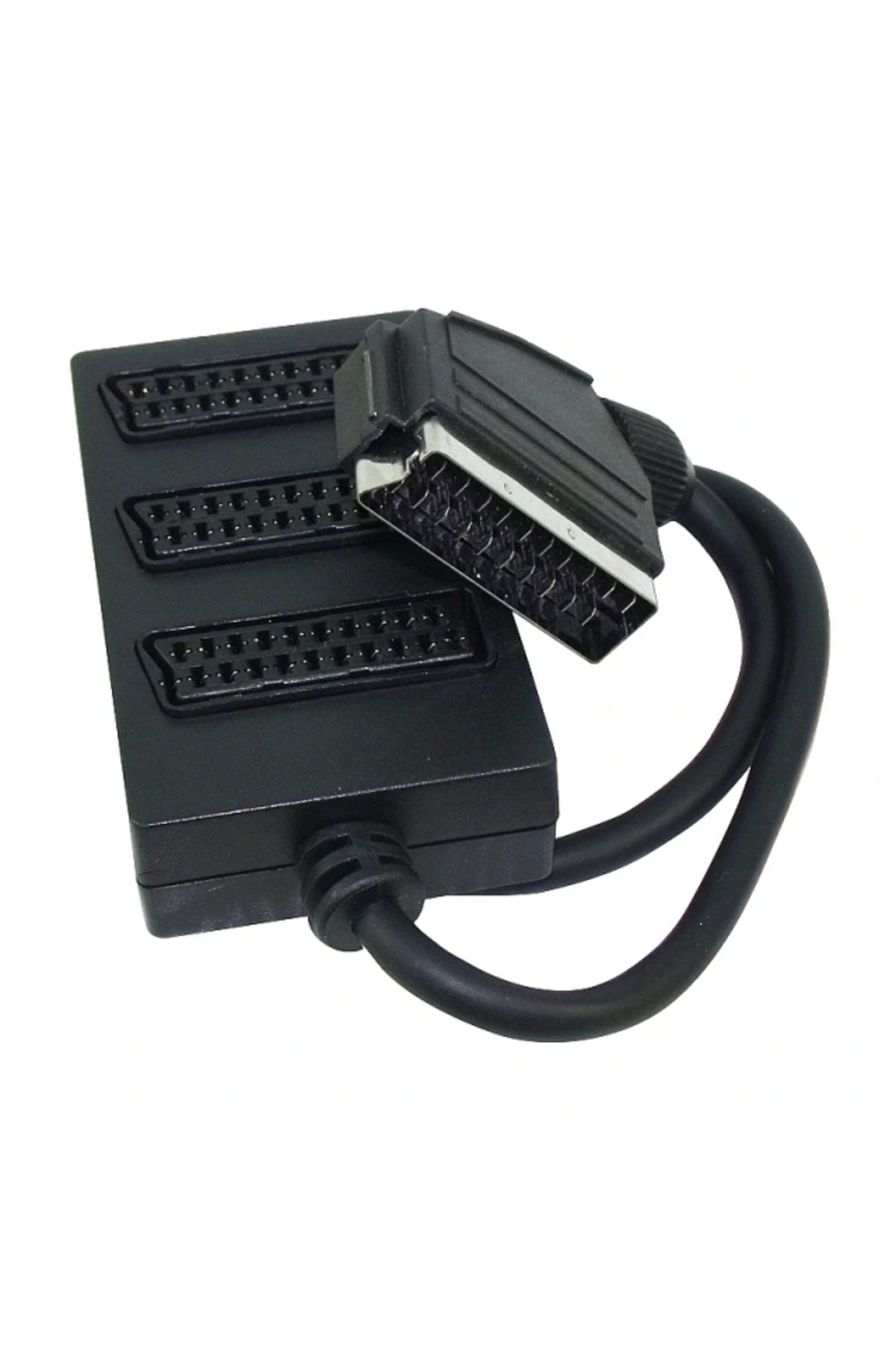 shopwave SCART DAĞITICI 3 LÜ SİYAH (1 ERKEK - 3 DİŞİ SCART) (5047)