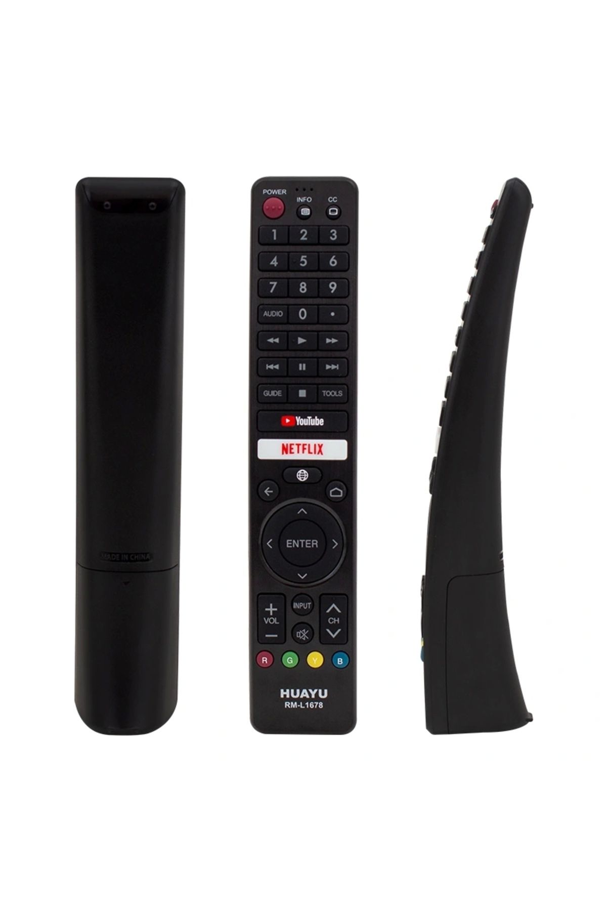 shopwave HUAYU KL RM-L1678 SHARP NETFLIX-YOUTUBE SES KOMUTLU MİKROFONLU TUŞLU LCD-LED TV KUMANDA (5047)