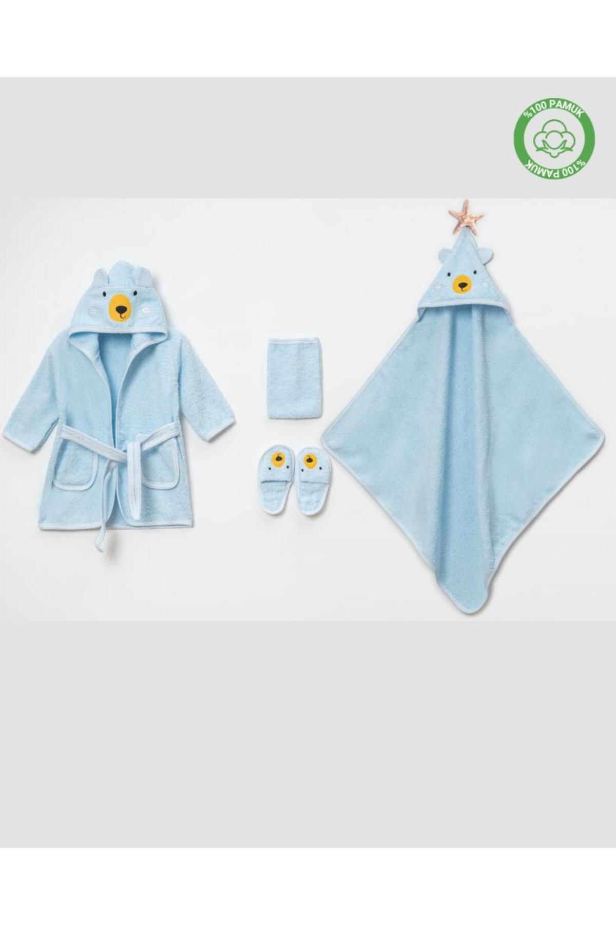 ankibaby Ayılı Bornoz Takımı (1-2 Yaş)