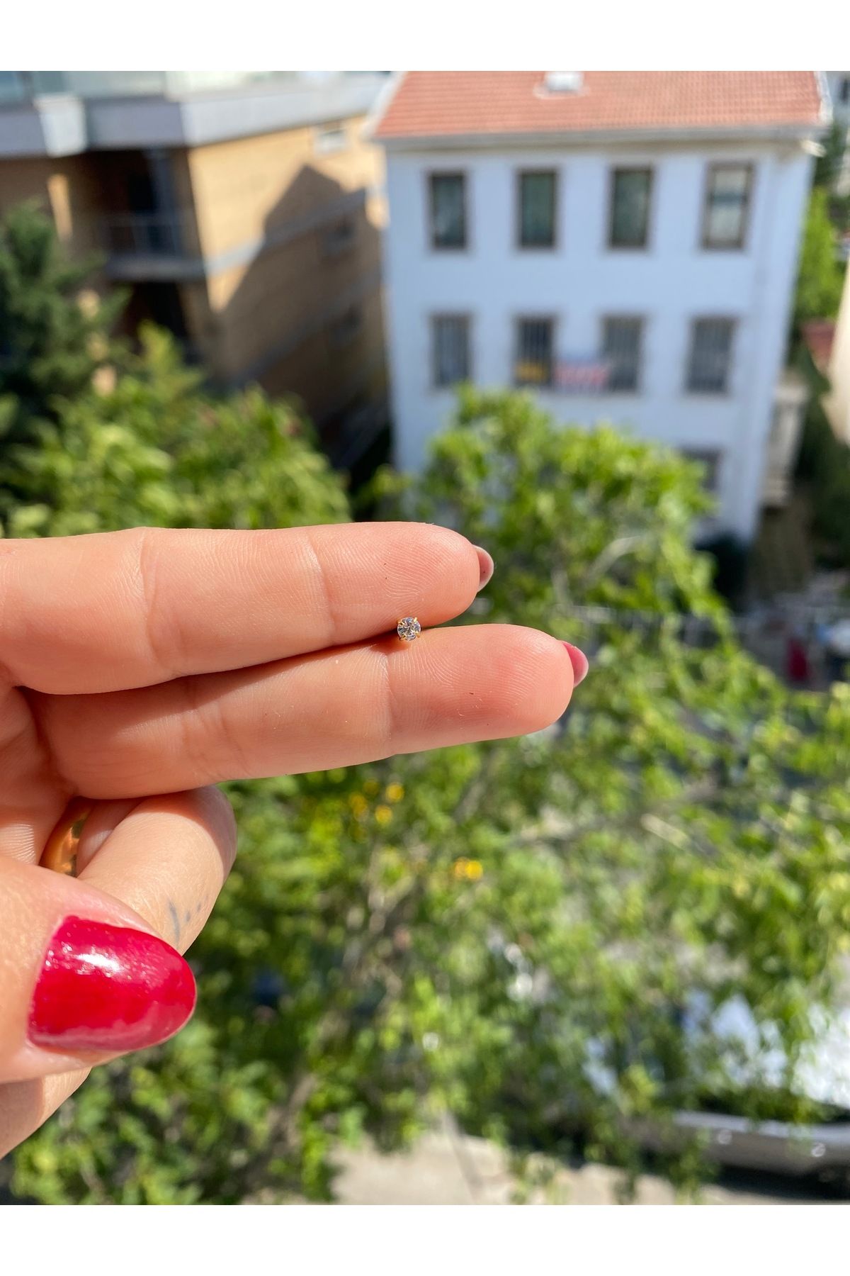 satirus 8 milim gold helix tragus kıkırdak Piercing Çelik