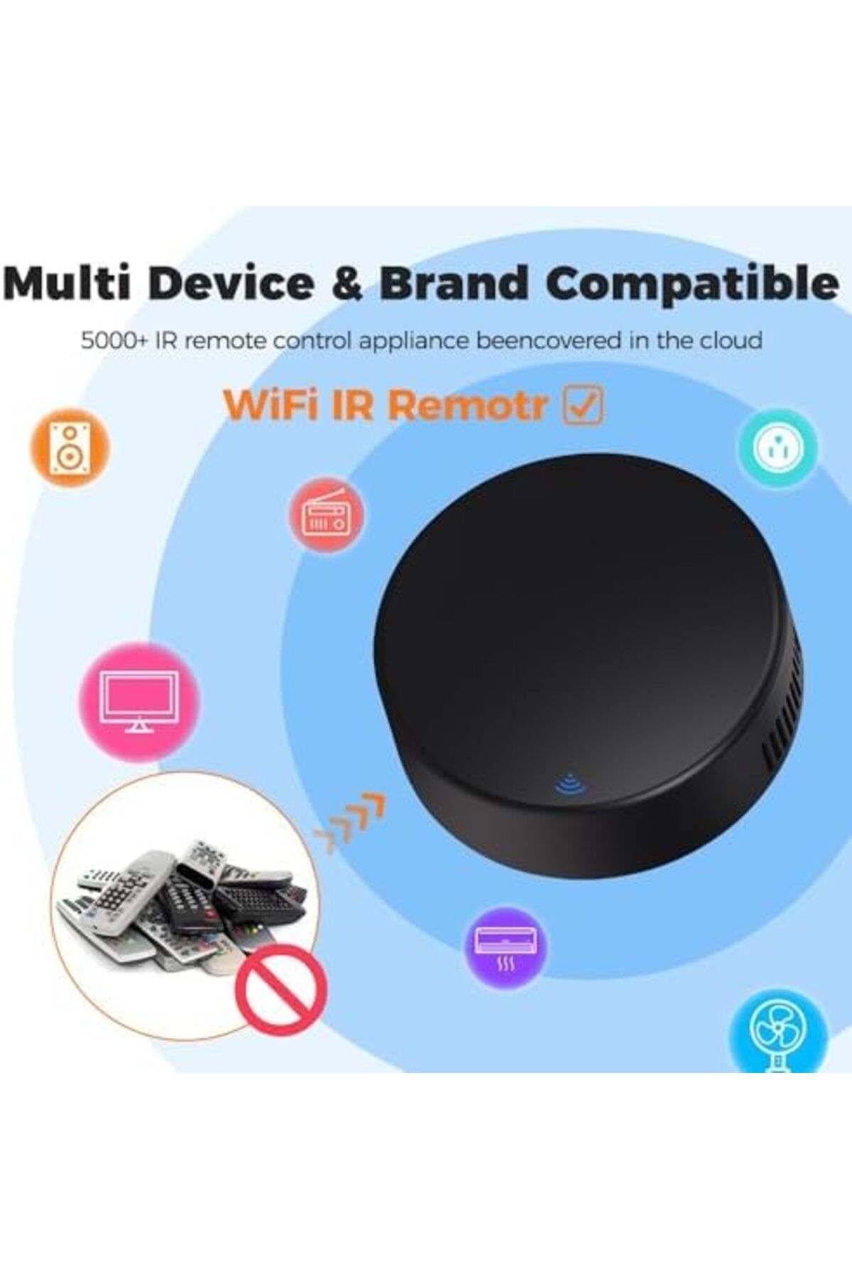Generic-UanTii Tuya Smart IR Remote Control with Temperature Humidity, WiFi Universal Remote Controller, Sma 5