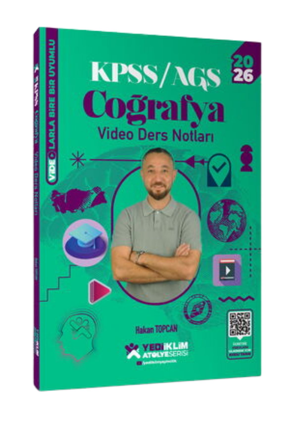 Yediiklim Yayınları 2026 KPSS Atölye Serisi Genel Kültür Coğrafya Video Ders Notları-Hakan Topcan-YEP YENİ