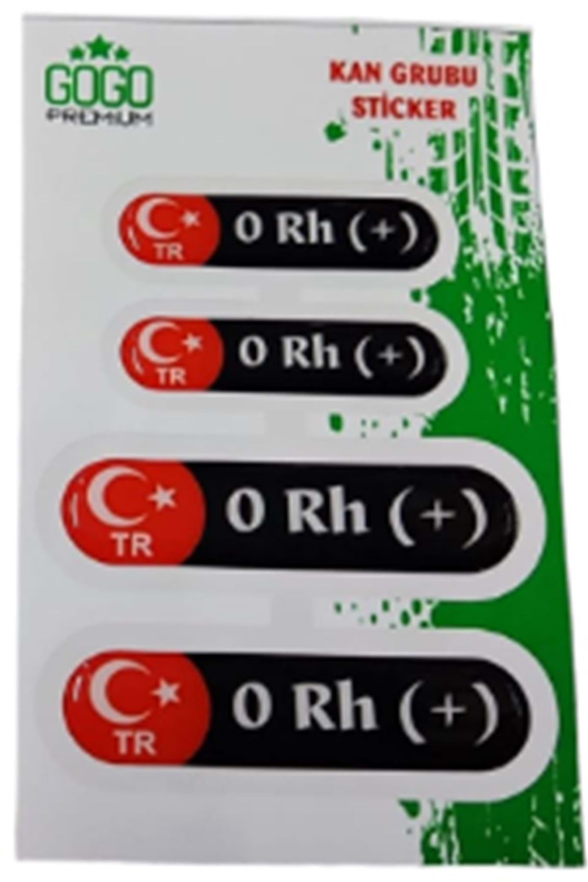 Yerli KAN GRUBU OVAL SİYAH DAMLA 0RH+
