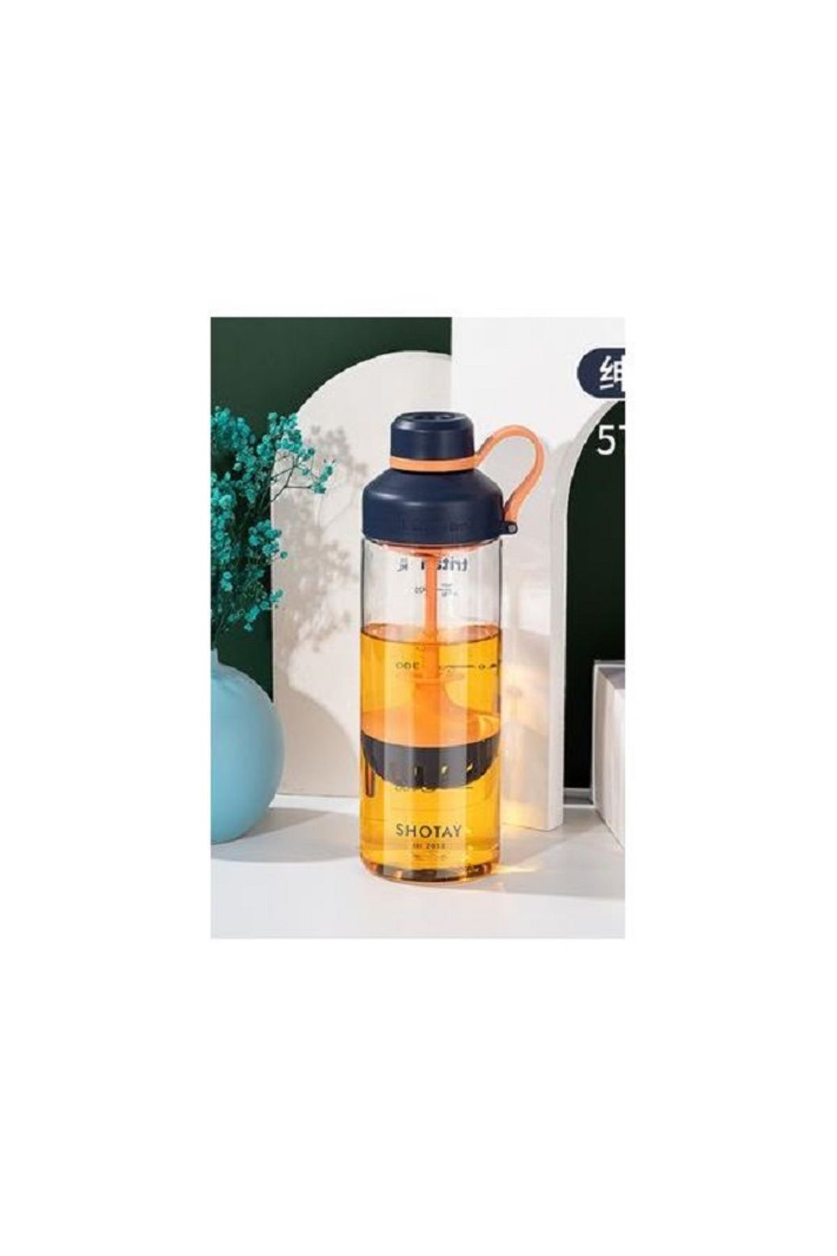 Shotay ST-6637 680ml Süzgeçli Lacivert Tritan Matara